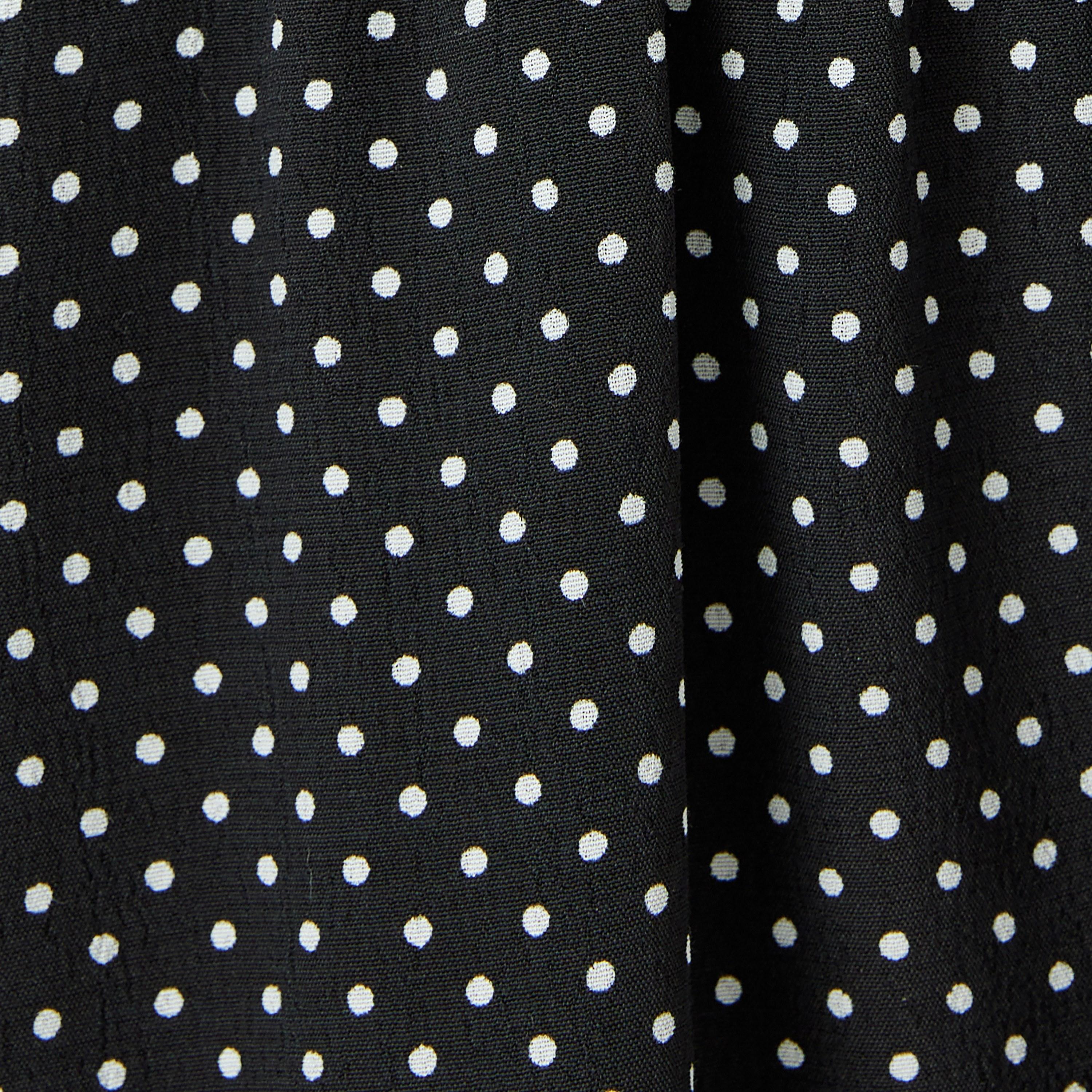 فستان نسائي ميدي بياقة ميدي من Koton Black Polka Dot Liscose Notch Collar-women-clothing-dresses-image-5