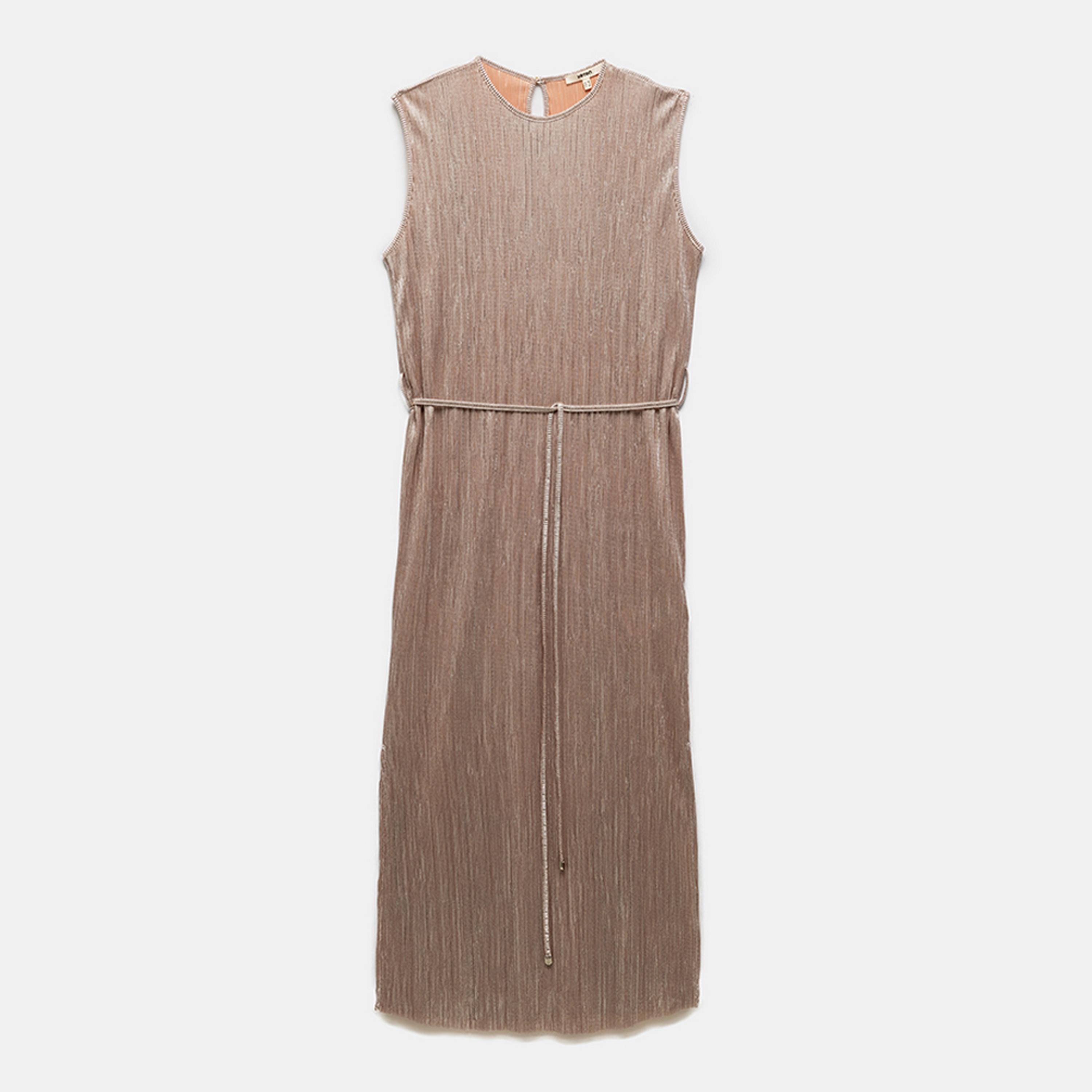 KOTON Metallic Sheath Women's Midi Dress-women-clothing-dresses-image-4