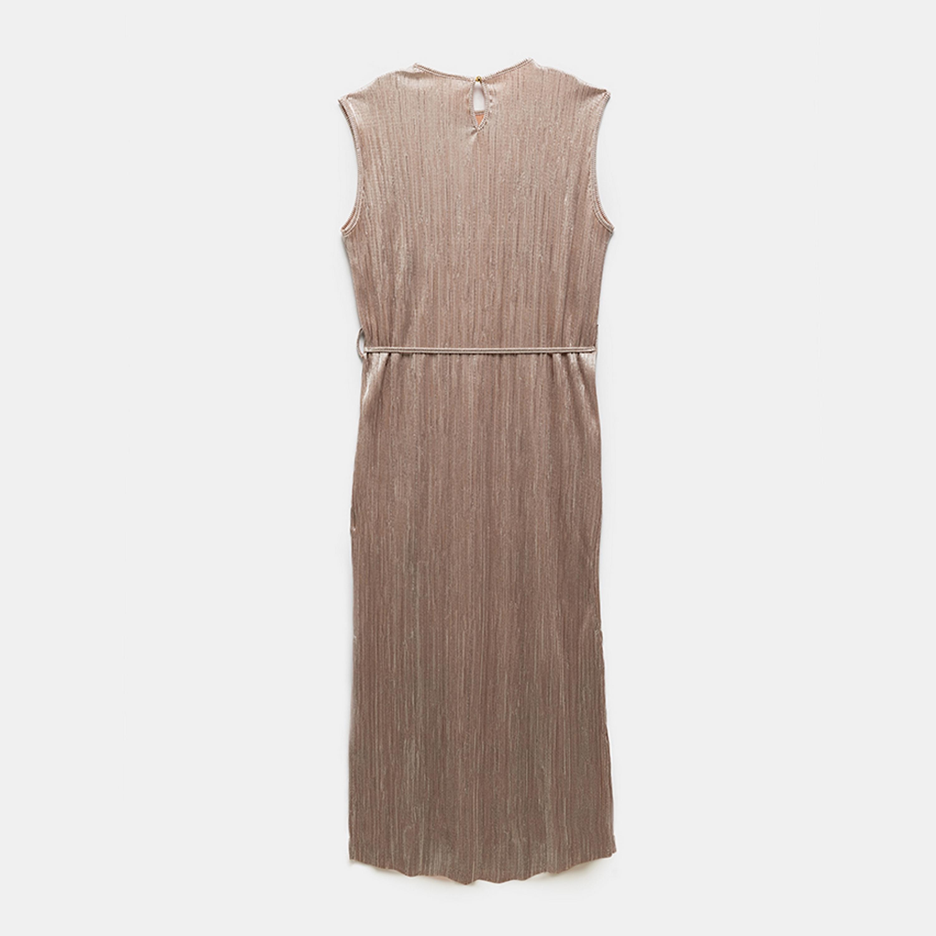 KOTON Metallic Sheath Women's Midi Dress-women-clothing-dresses-image-5