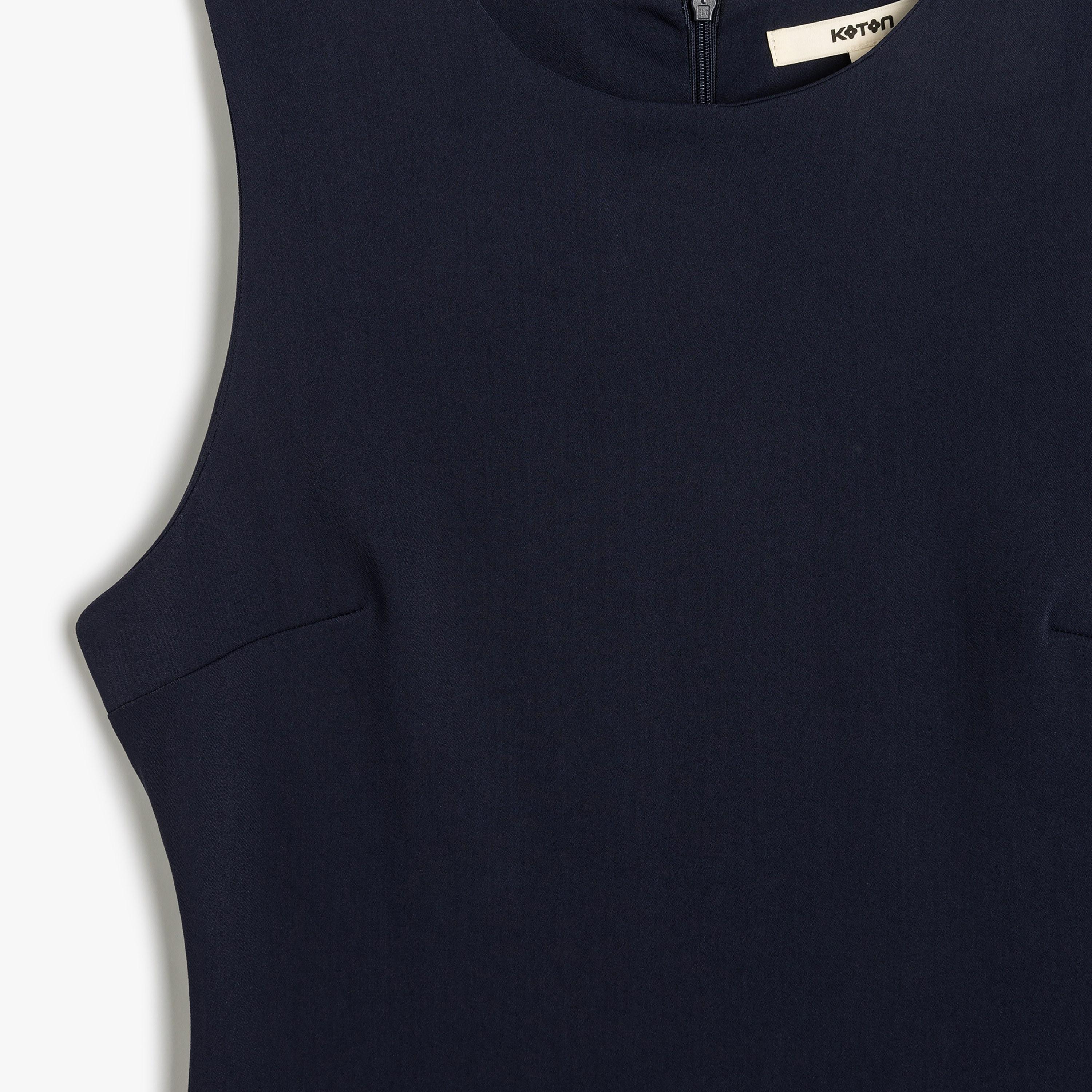 Koton Dark Blue Bodycon Women's Midi Dress-women-clothing-dresses-image-4