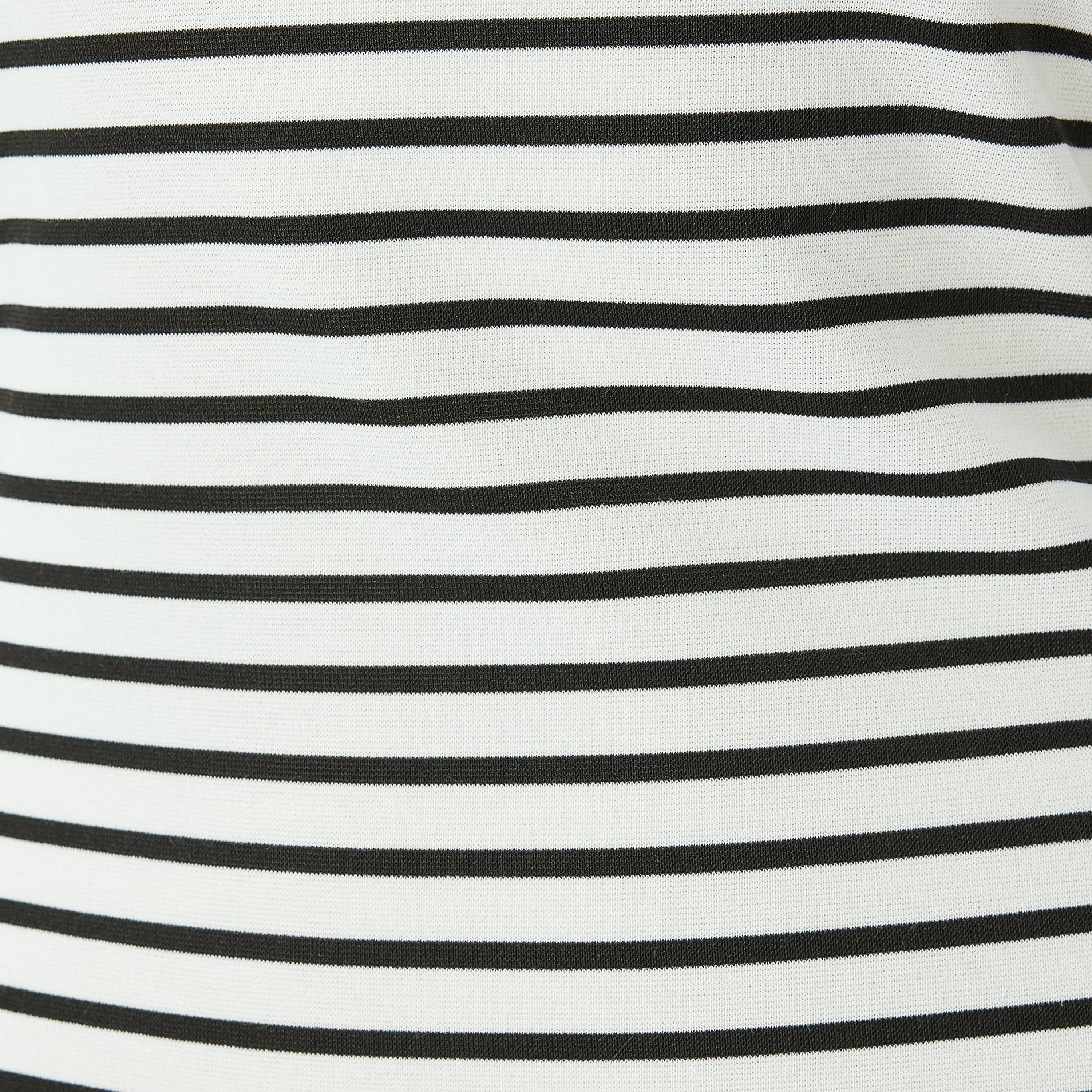 Koton Black Striped Square Neck Bodycon Women's Midi Dress-women-clothing-dresses-image-5