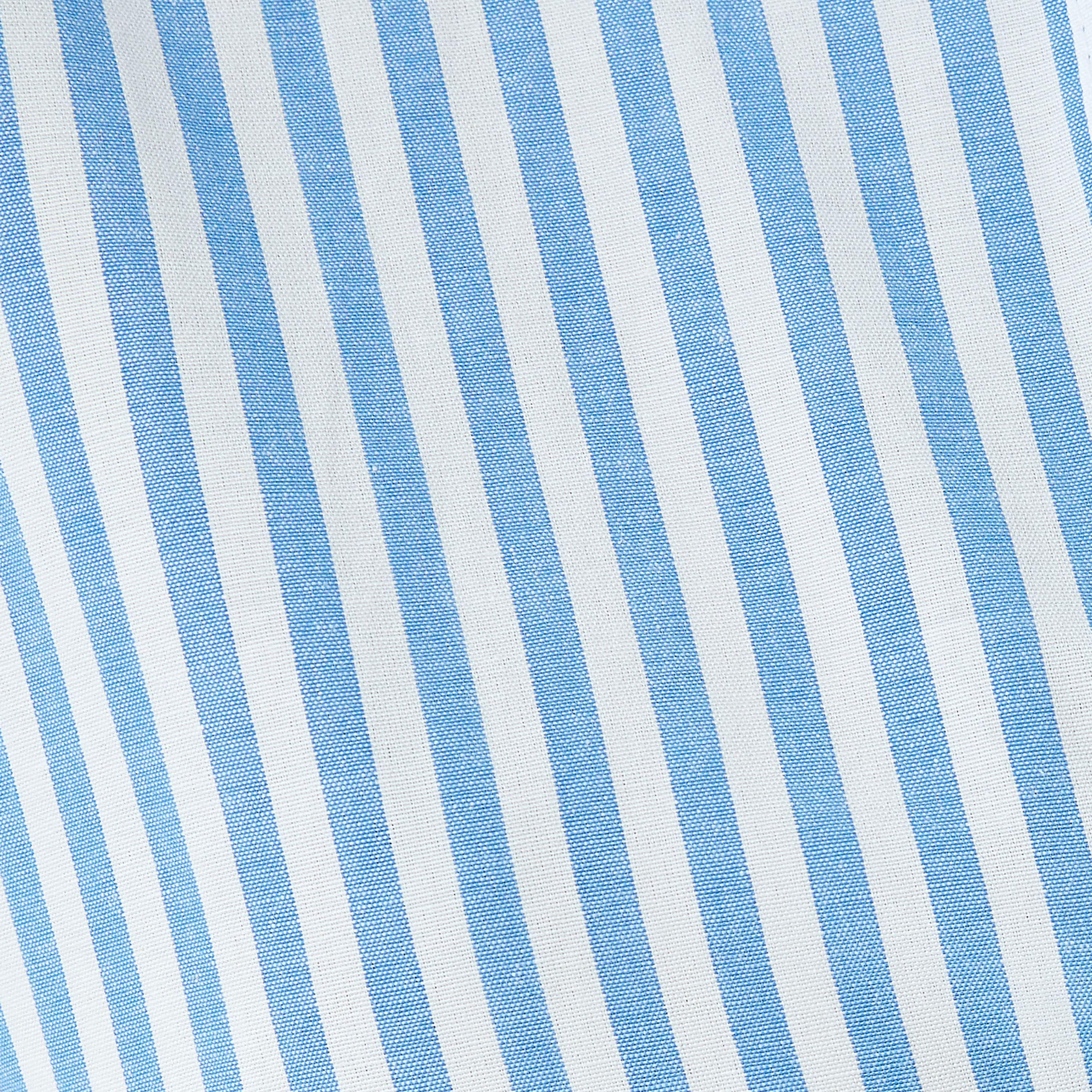 Koton Blue Striped Cap Sleeves Women's Shirt Midi Dress-women-clothing-dresses-image-5