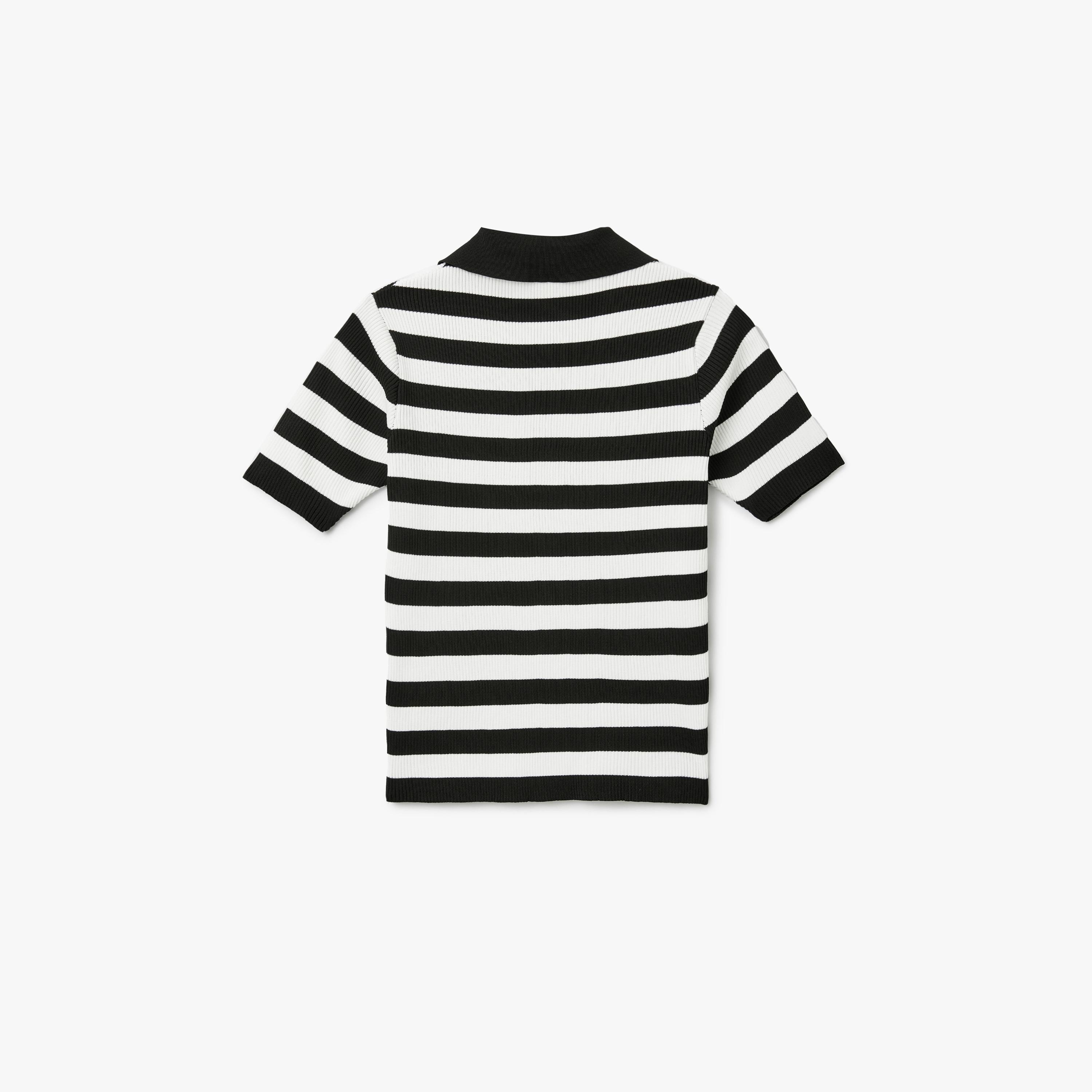 Koton Black Ribbed Polo Collar Short Sleeves Women's Sweater-women-winterwear-cardigansandjumpers-jumpers-image-4