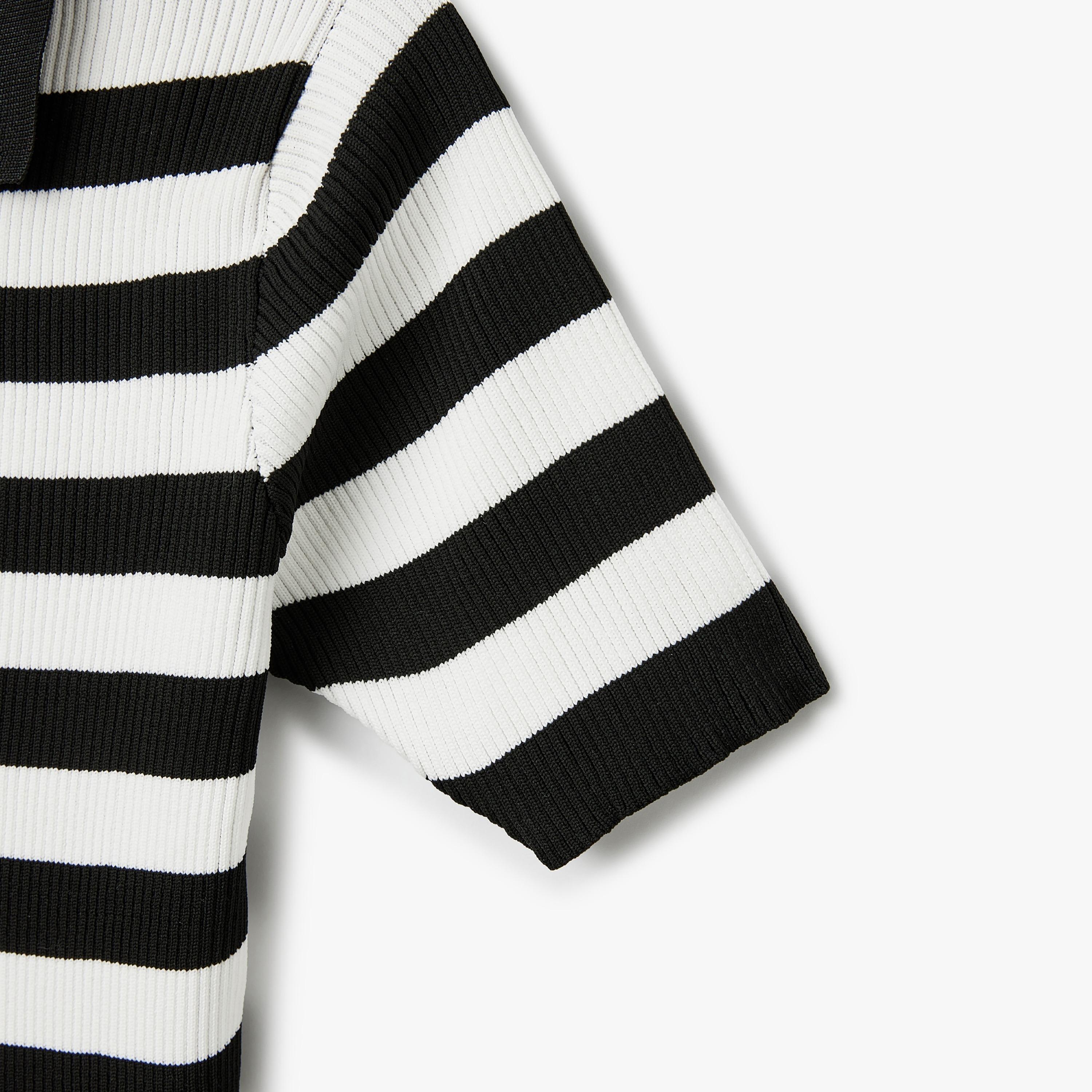 Koton Black Ribbed Polo Collar Short Sleeves Women's Sweater-women-winterwear-cardigansandjumpers-jumpers-image-6