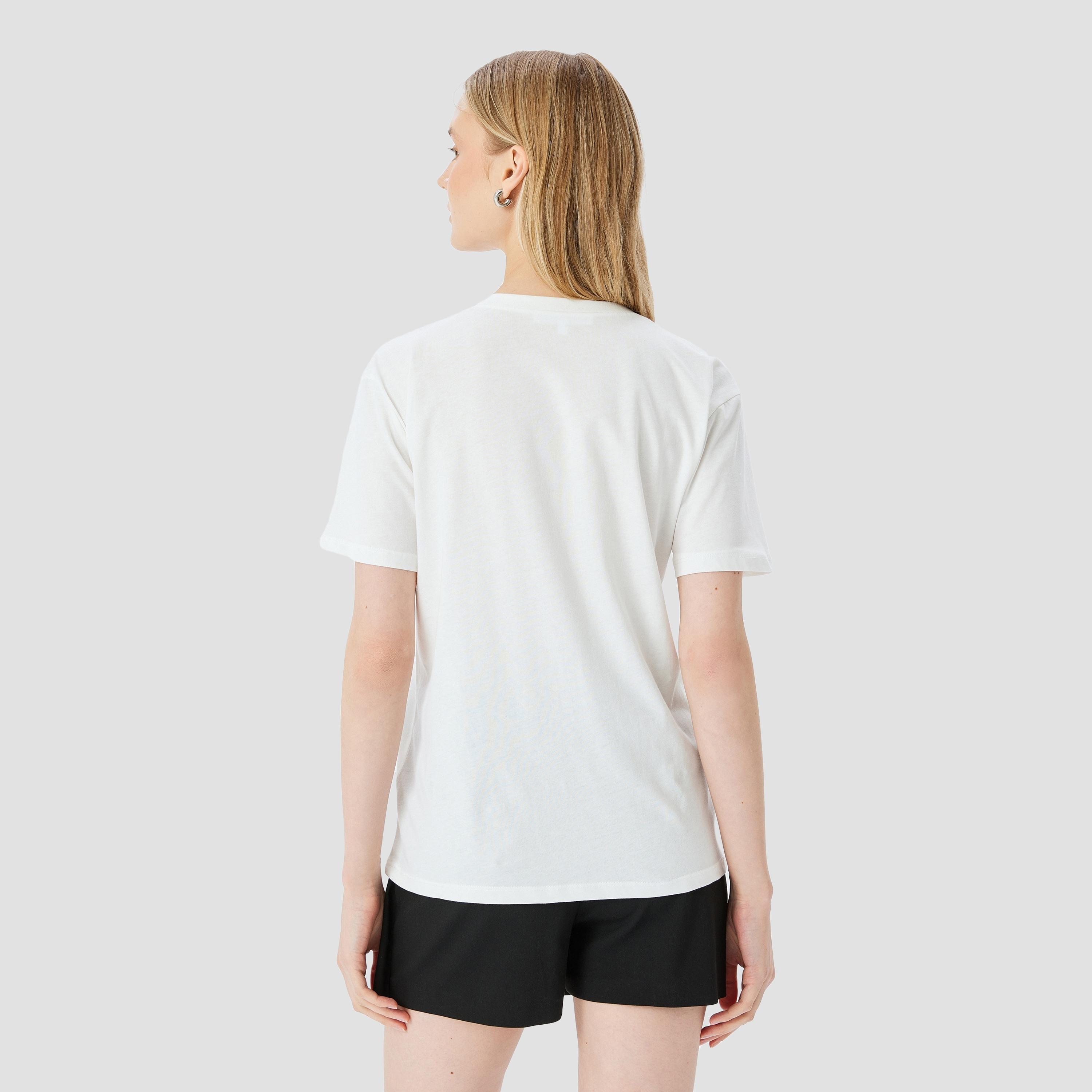 Koton White Embroidered Cat Detail Crew Neck Short Sleeves Women's T-Shirt-women-clothing-tshirts-image-3