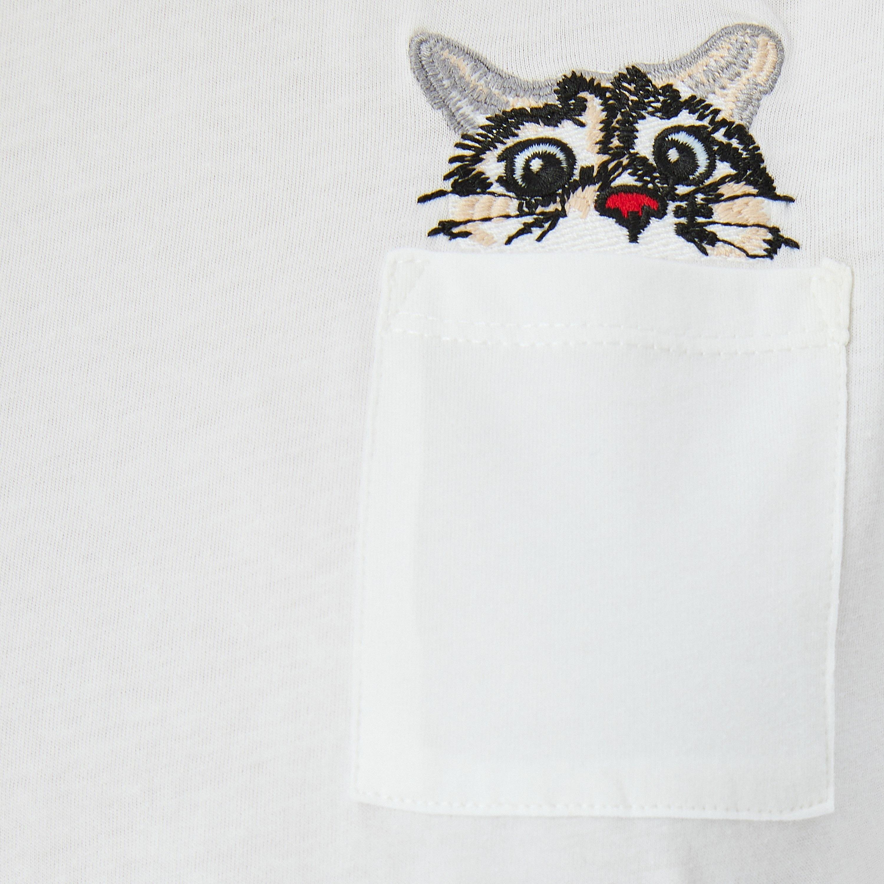 Koton White Embroidered Cat Detail Crew Neck Short Sleeves Women's T-Shirt-women-clothing-tshirts-image-5