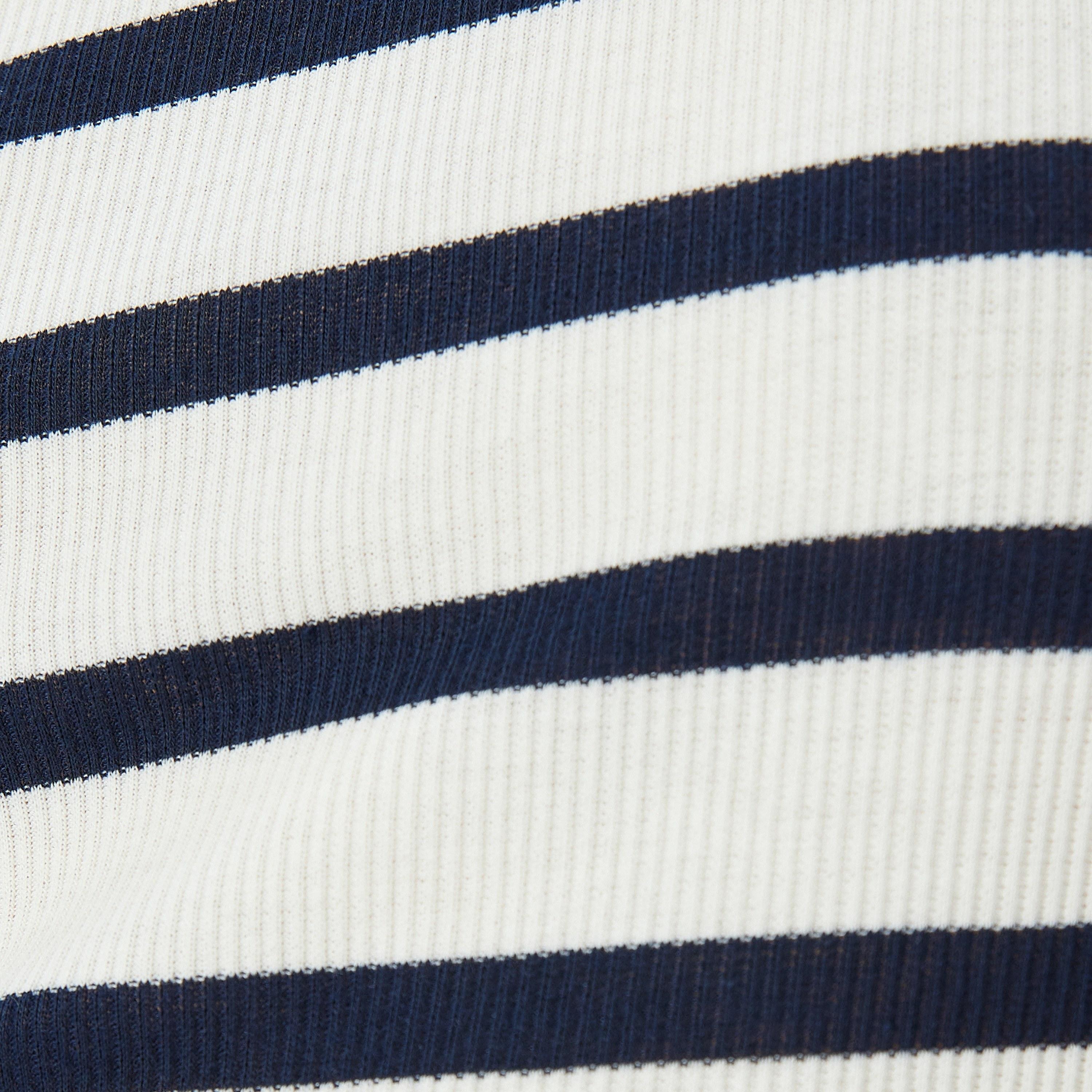 Koton Ribbed Striped Crew Neck Short Sleeves Women's T-Shirt-women-clothing-tshirts-image-5