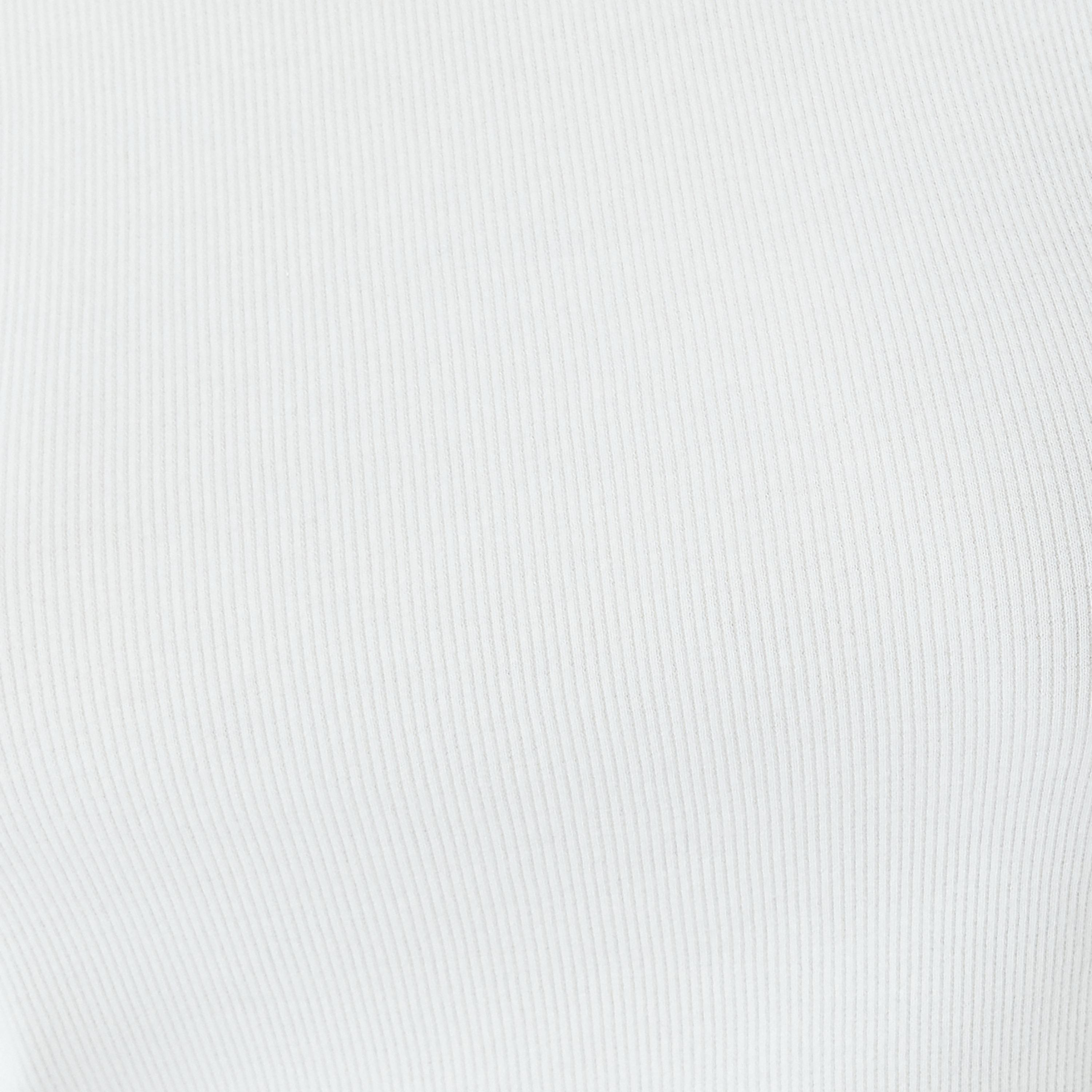 Koton White Ribbed Round Neck Short Sleeves Women's T-Shirt-women-clothing-tshirts-image-5