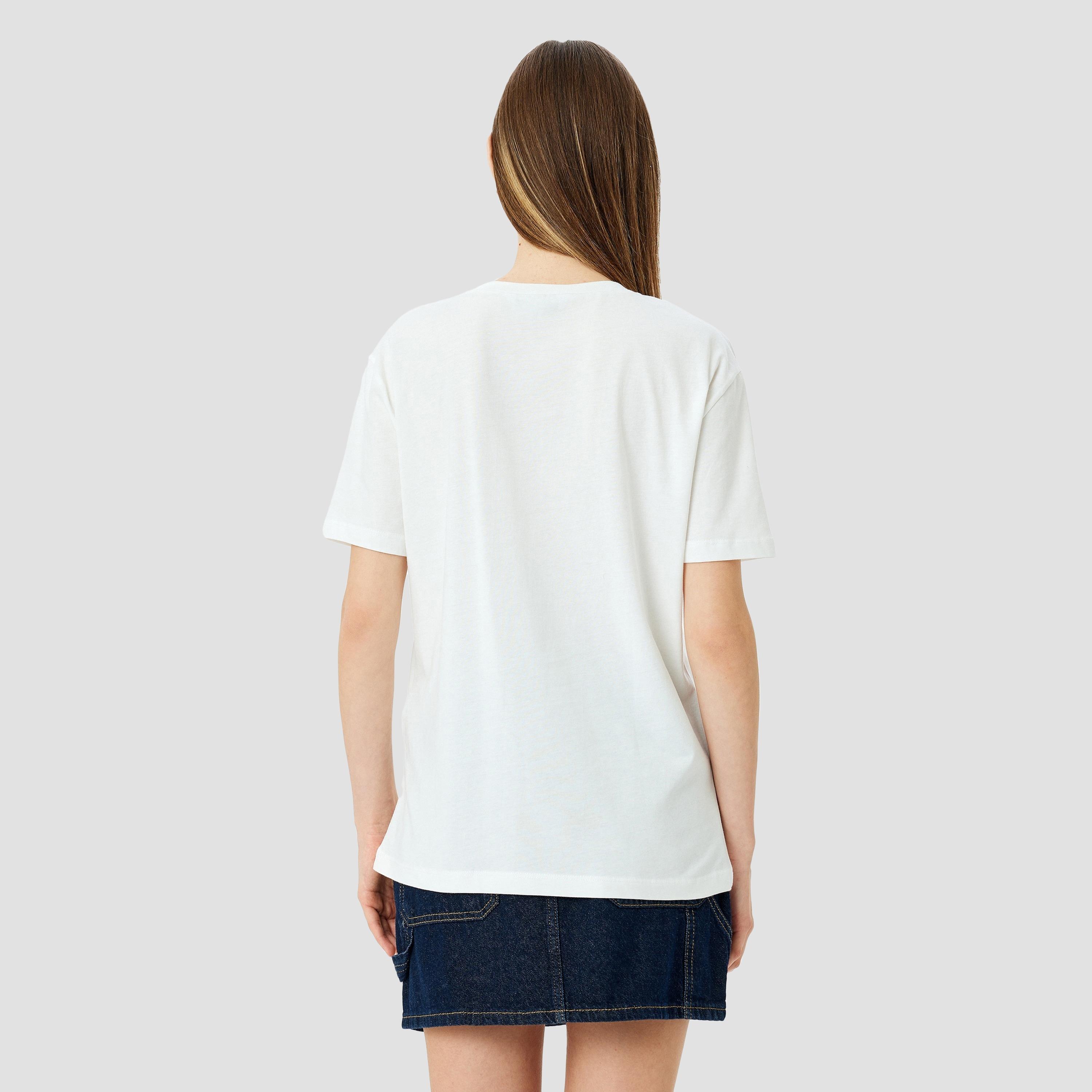 Koton White Plain Crew Neck Short Sleeves Women's T-Shirt-women-clothing-tshirts-image-3