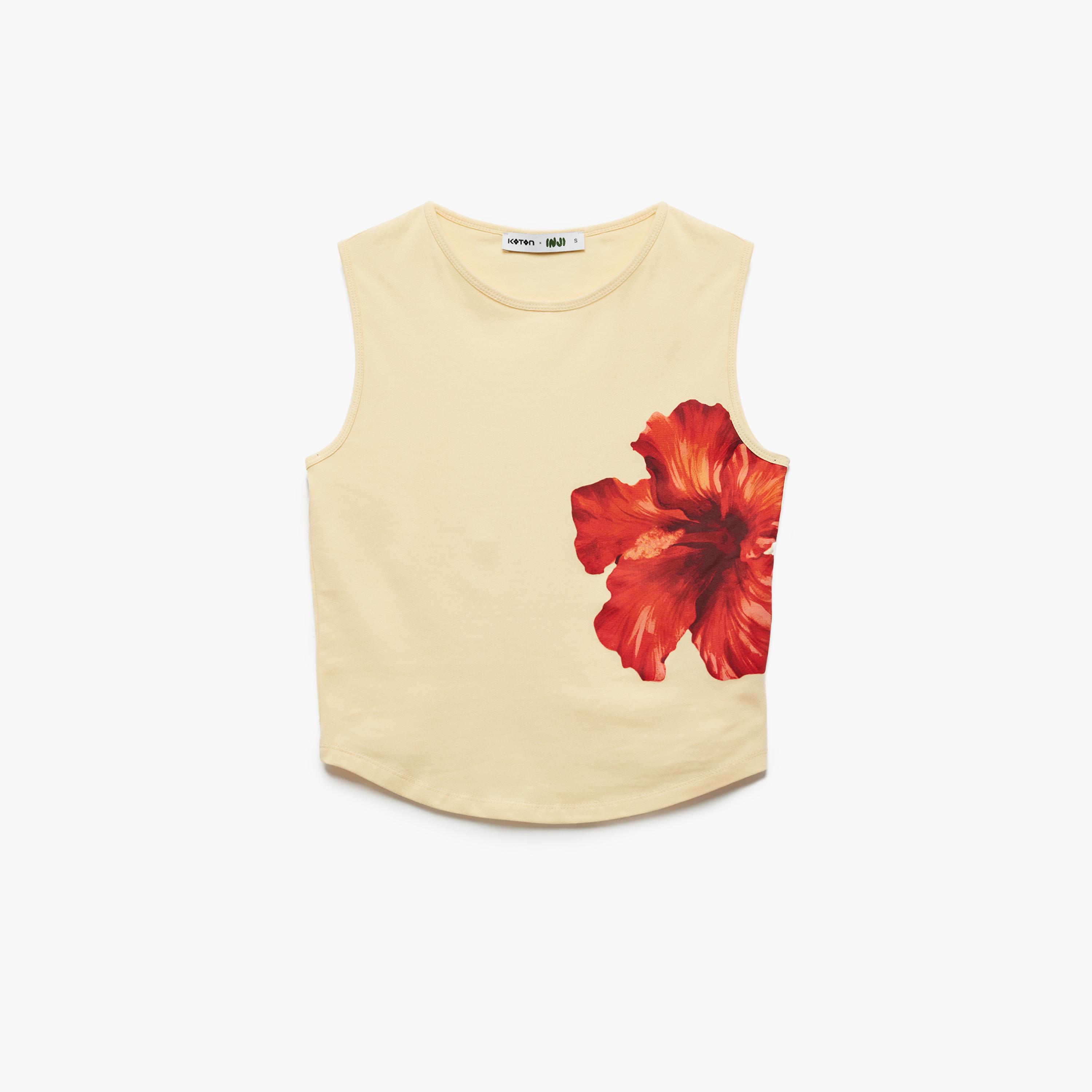 بلوزة نسائية من القطن بطبعة زهور صفراء من كوتون-women-clothing-shirtsandblouses-blouses-image-4