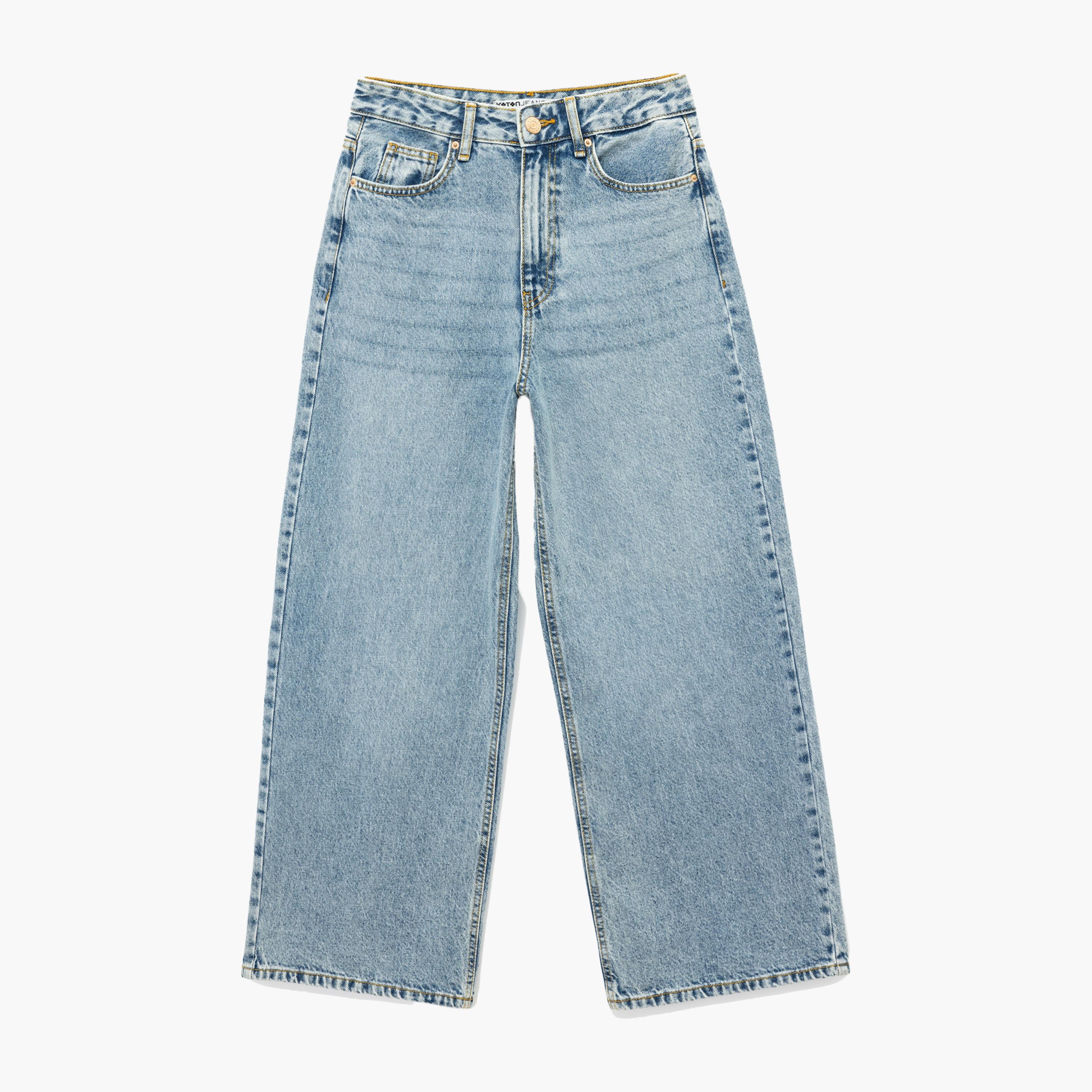 KOTON Regular Fit Plain High-Rise Women's Jeans-women-clothing-bottoms-jeans-image-3