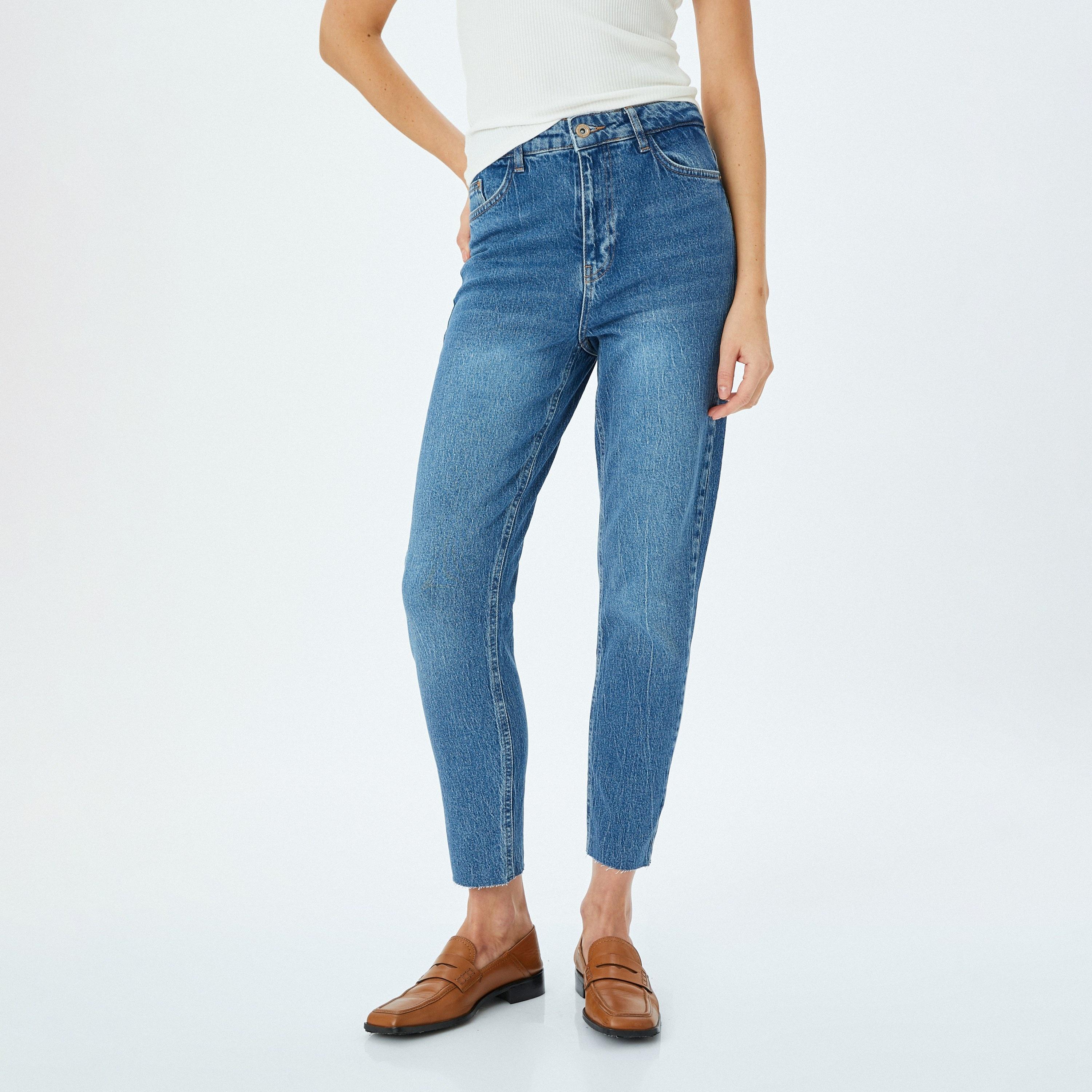 Koton Mom Fit 5 Pockets High-Rise Women's Jeans-women-clothing-bottoms-jeans-image-1