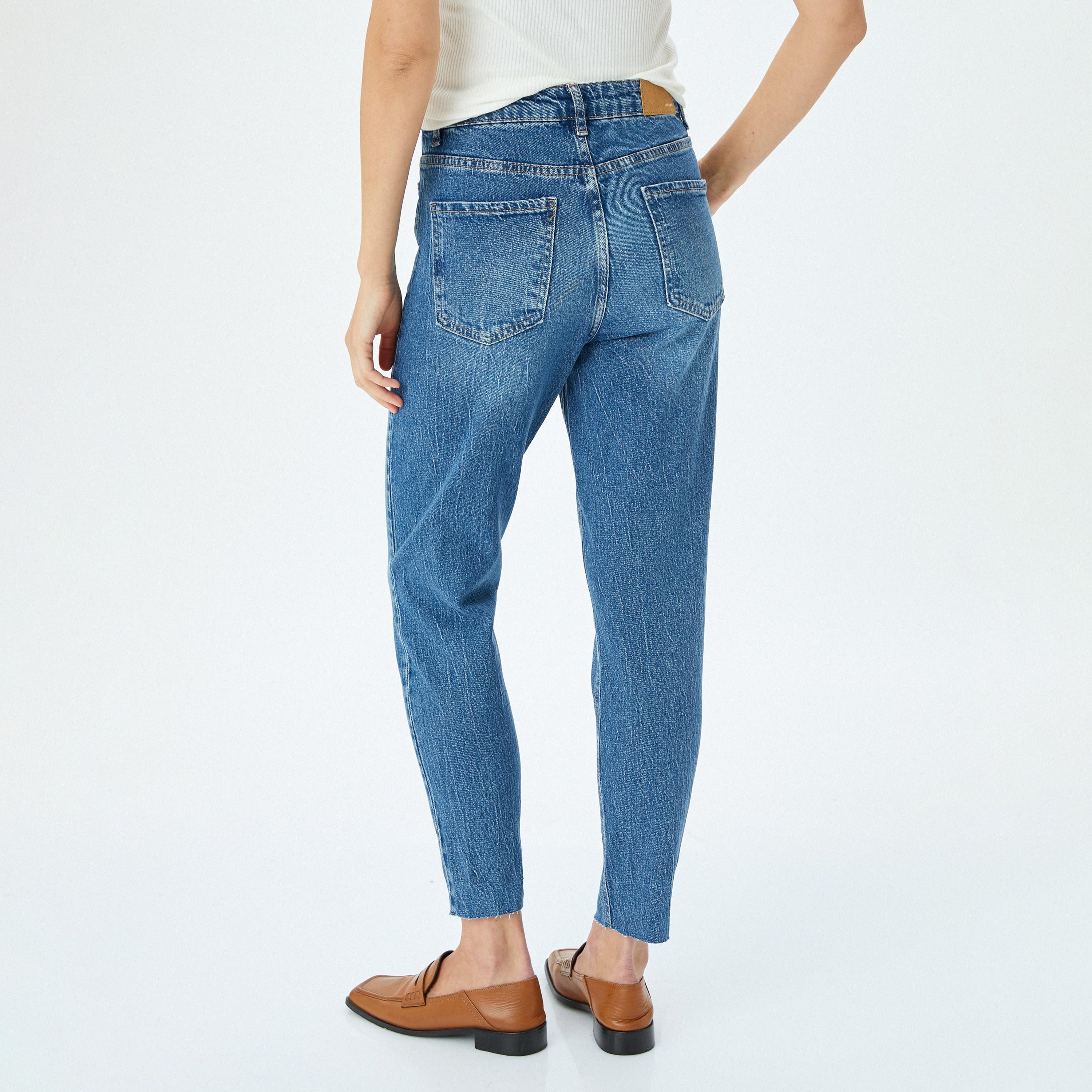Koton Mom Fit 5 Pockets High-Rise Women's Jeans-women-clothing-bottoms-jeans-image-3