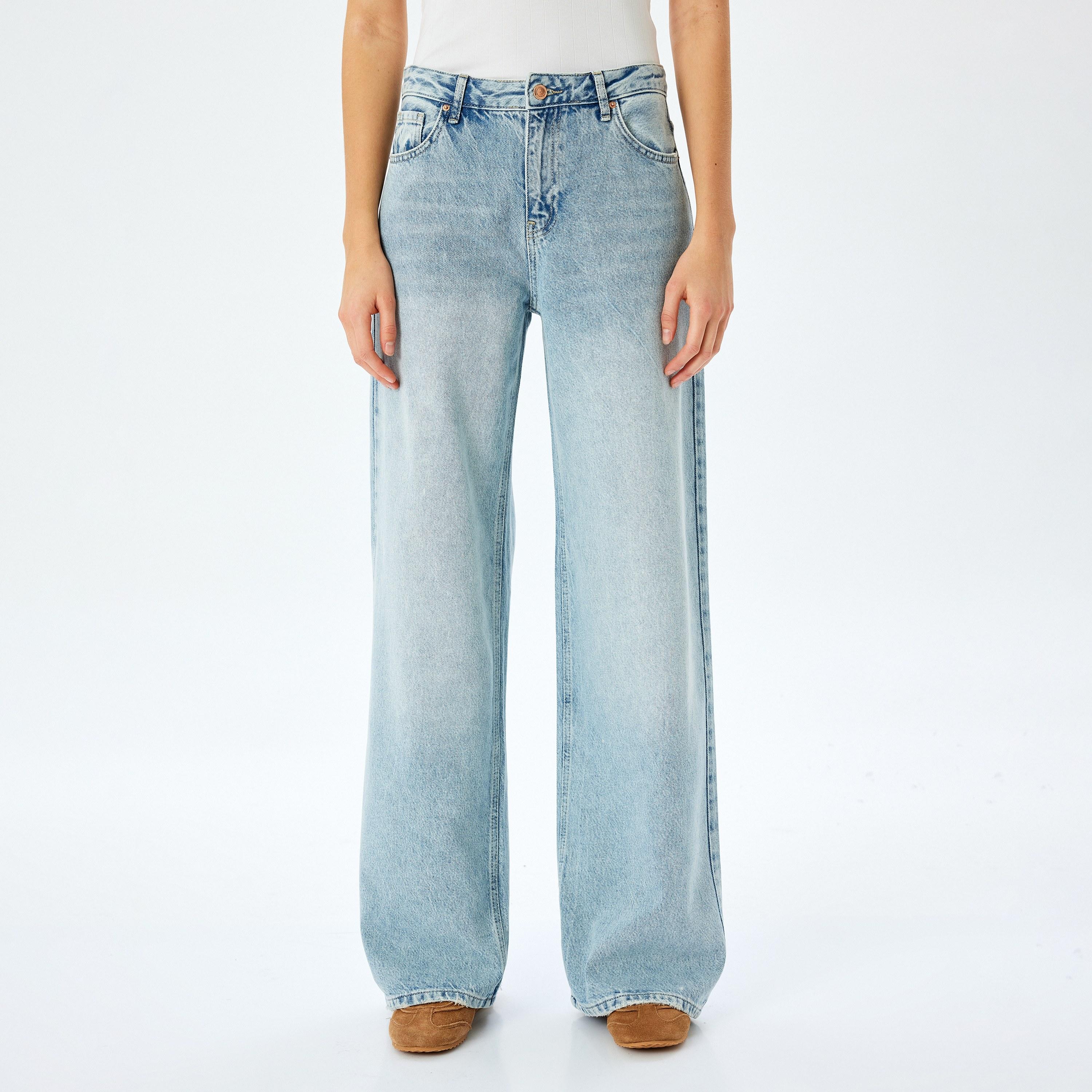 Koton Wide Fit 5 Pockets High-Rise Women's Jeans-women-clothing-bottoms-jeans-image-1