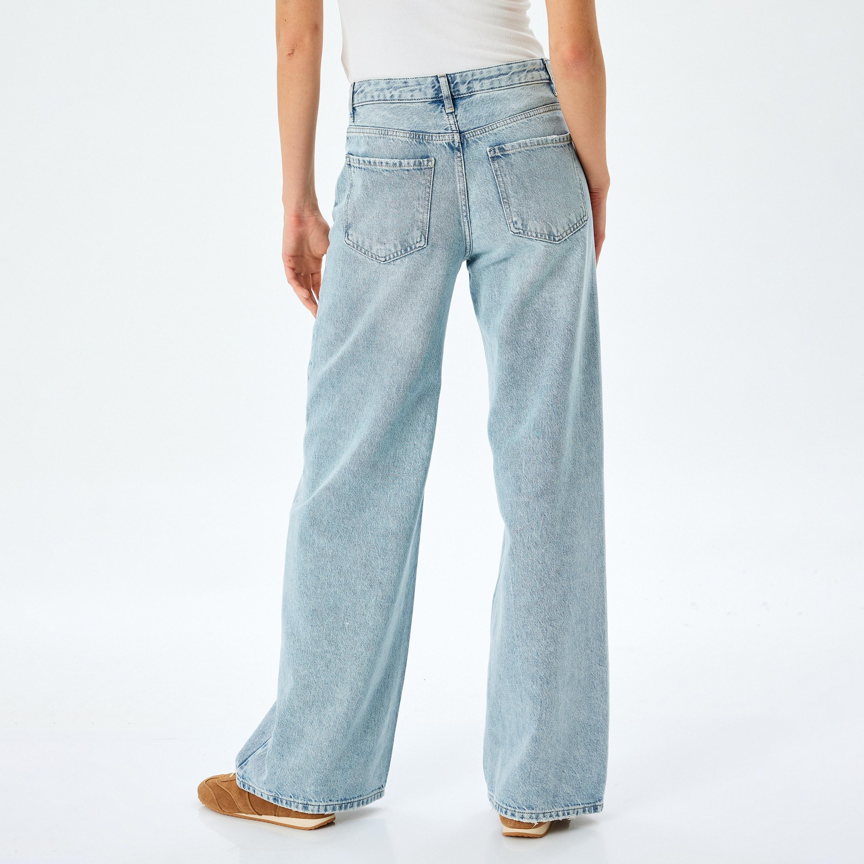 Koton Wide Fit 5 Pockets High-Rise Women's Jeans-women-clothing-bottoms-jeans-image-3