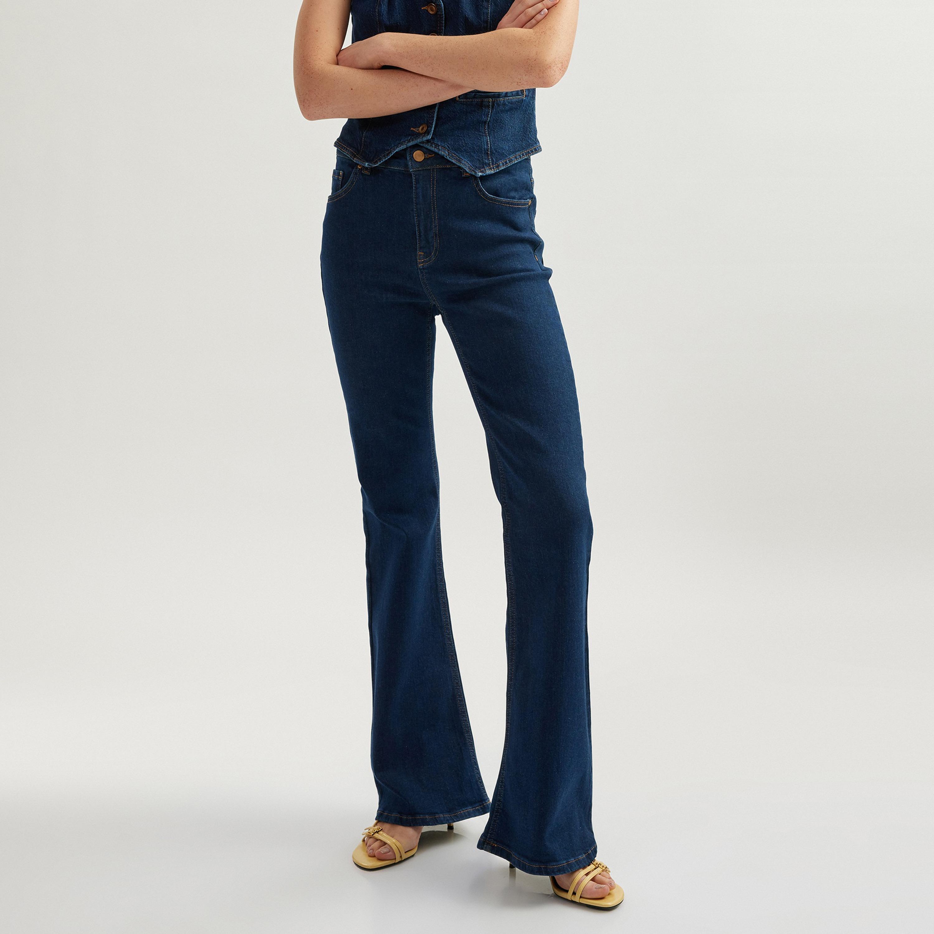 Koton Bootcut Fit 5 Pockets High-Rise Women's Flared Jeans-women-clothing-bottoms-jeans-image-1