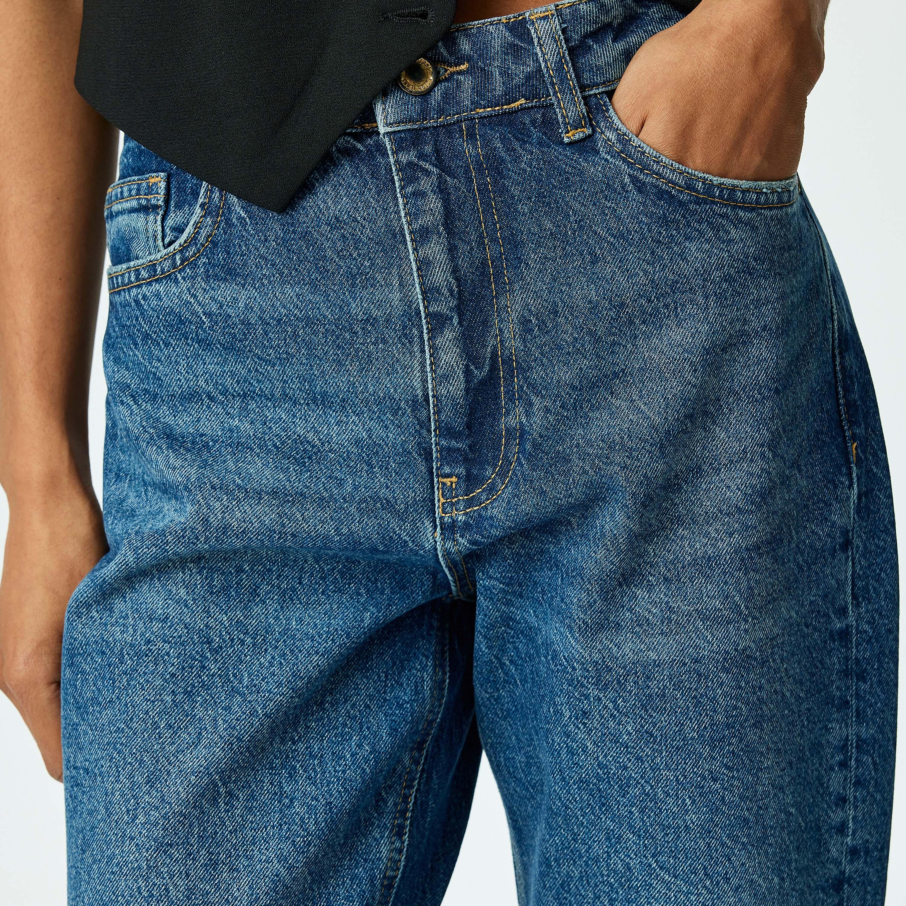 Koton Mom Fit 5 Pockets High-Rise Women's Jeans-women-clothing-bottoms-jeans-image-4