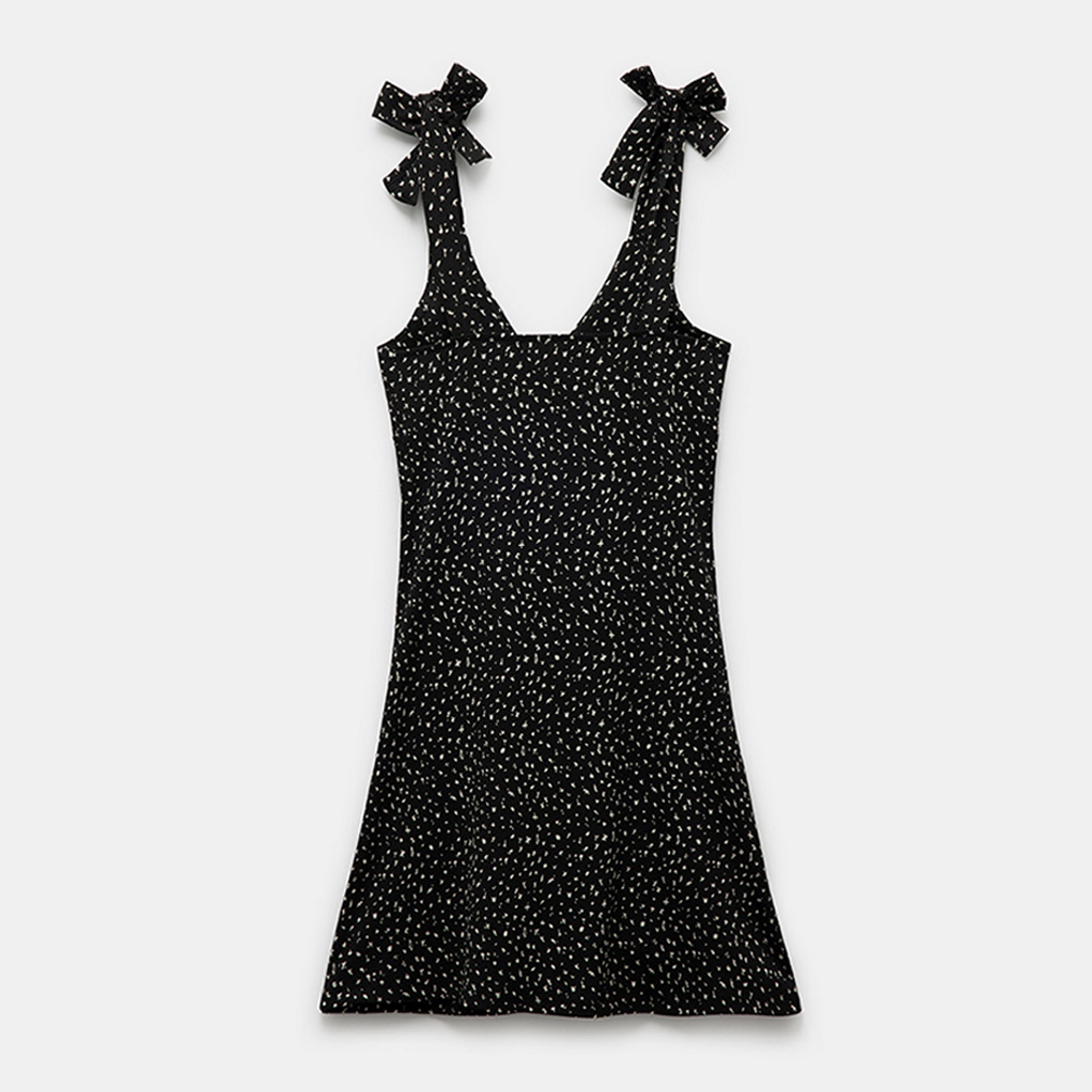 KOTON Black Abstract Print Women's Mini Dress-women-clothing-dresses-image-4