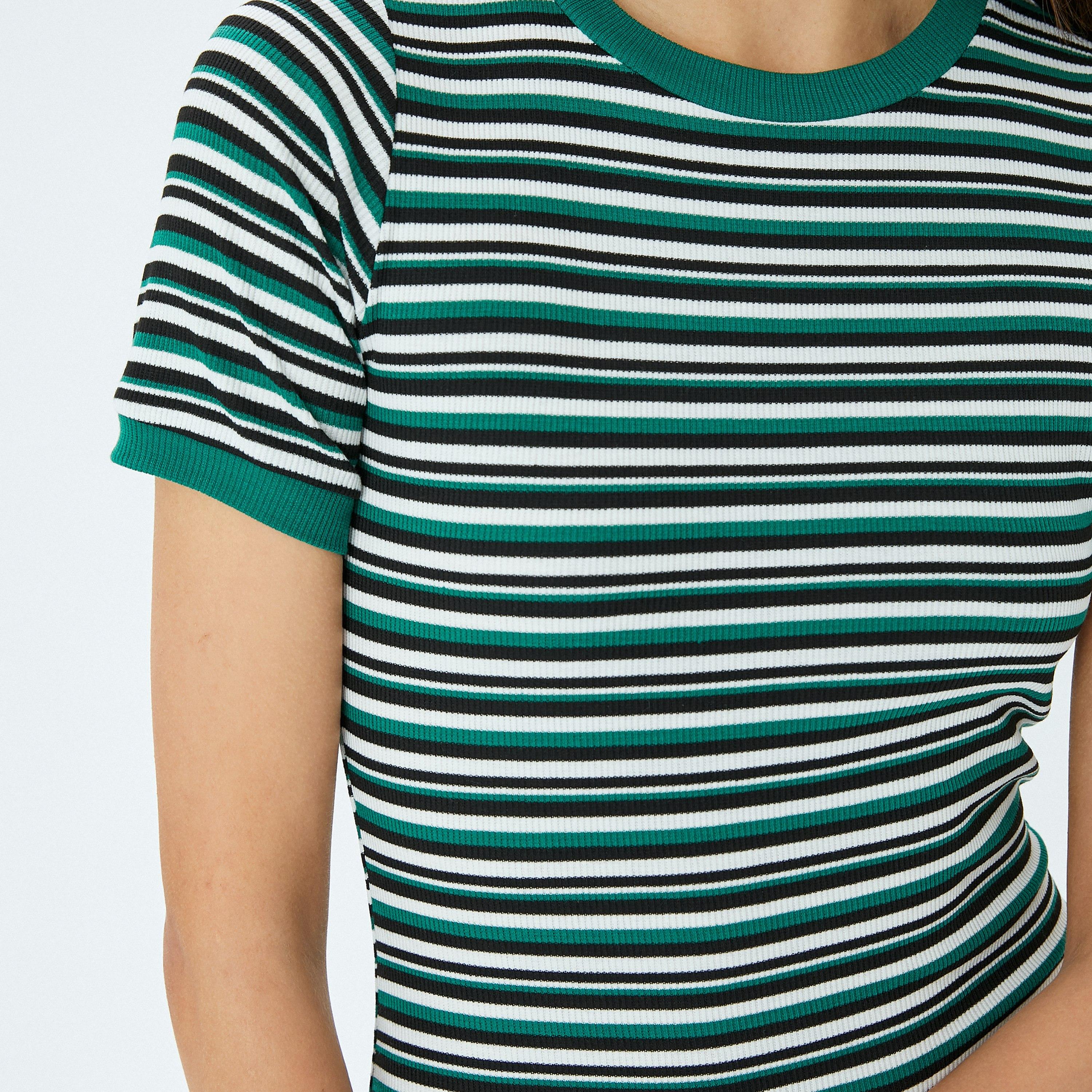 Koton Multicolour Striped Bodycon Women's Mini Dress-women-clothing-dresses-image-4