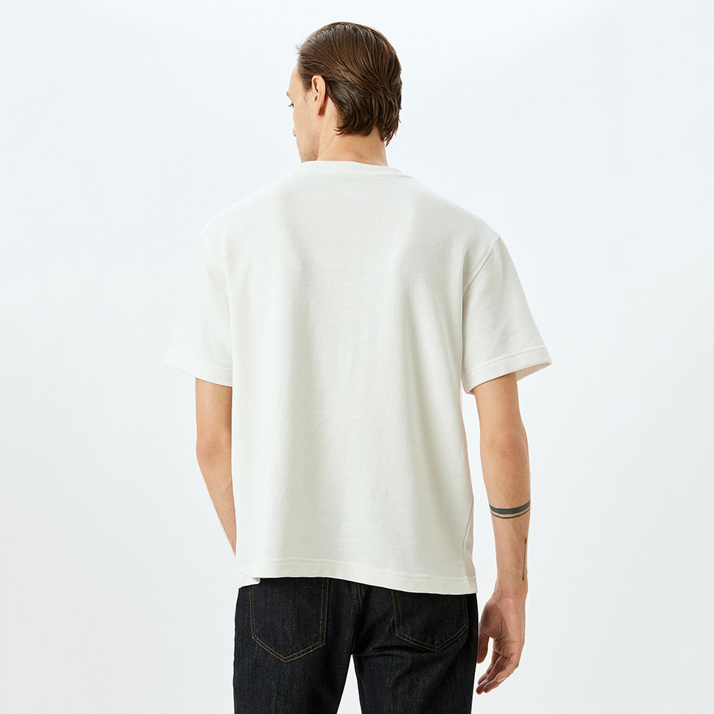 KOTON Plain Crew Neck Short Sleeves Men's T-Shirt-men-clothing-tshirtsandpolos-tshirts-image-4