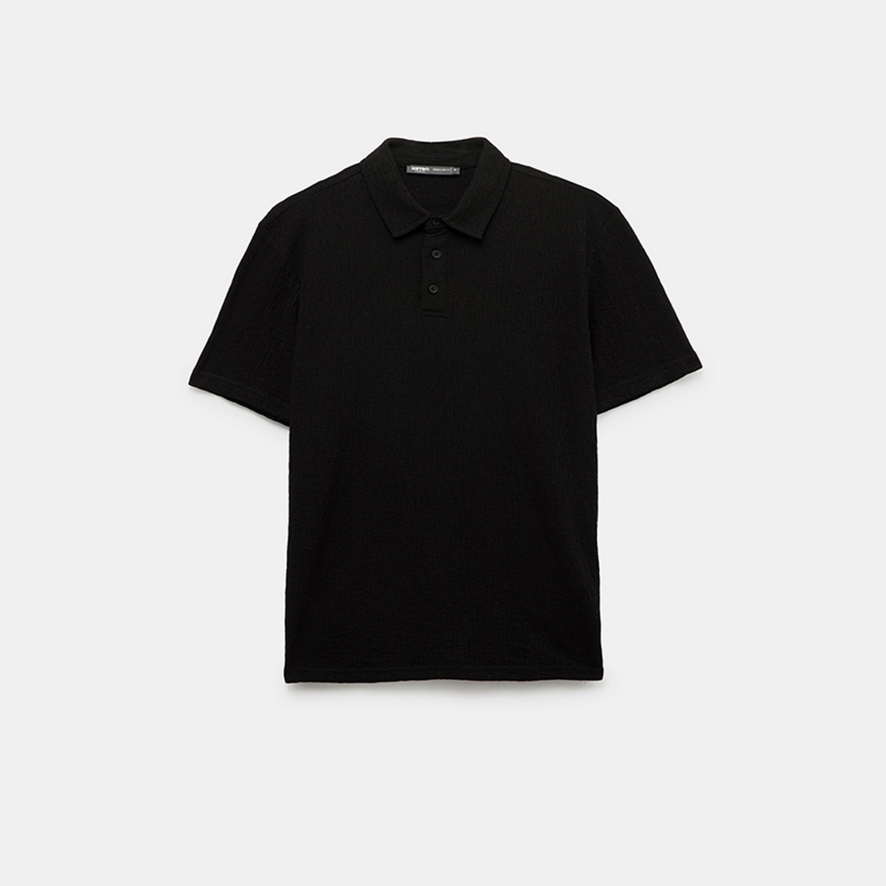 KOTON Plain Collared Short Sleeves Men's Polo T-Shirt-men-clothing-tshirtsandpolos-polos-image-5