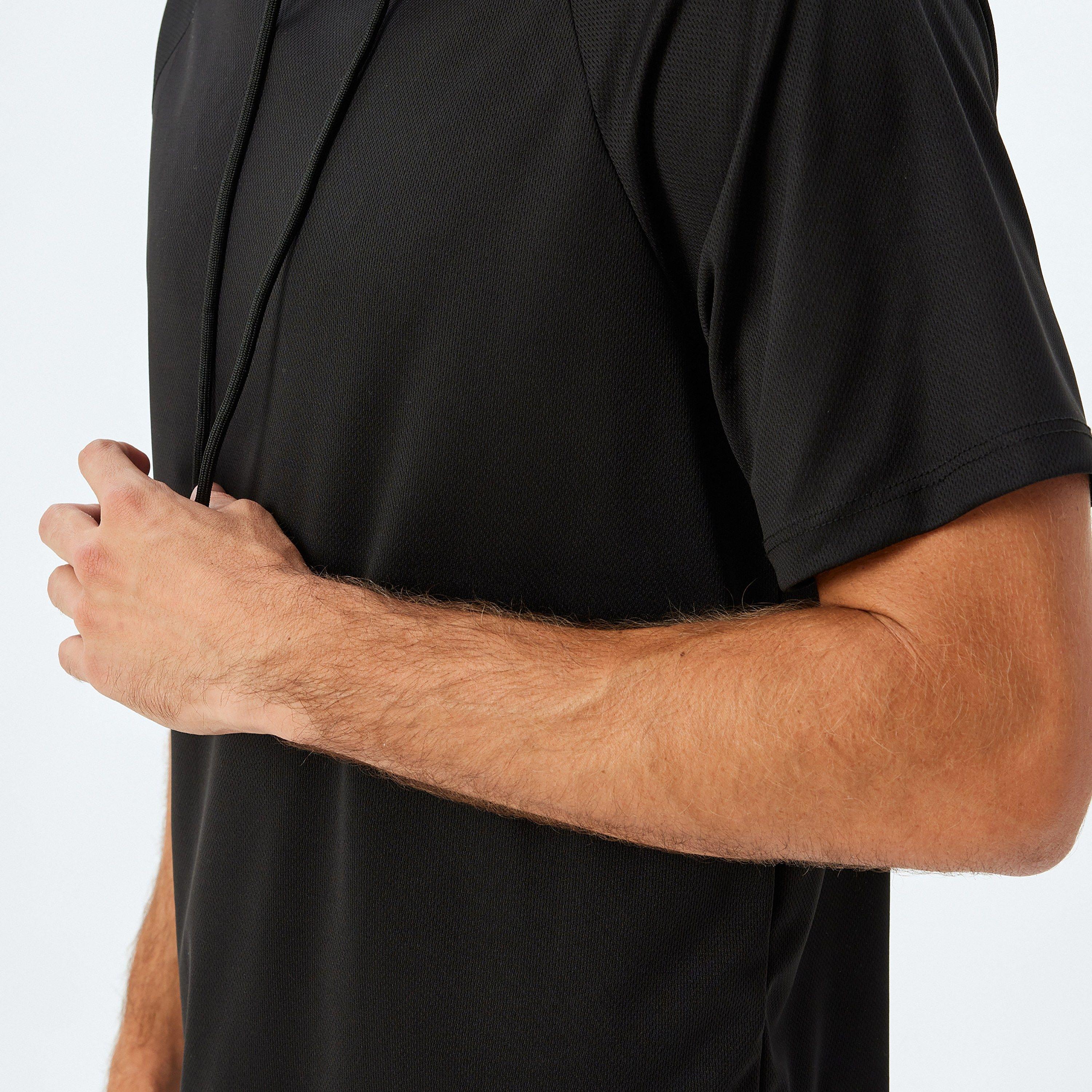 Koton Plain Hooded Neck Short Raglan Sleeves Men's T-Shirt-sports-men-clothing-tshirtsandpolos-image-4