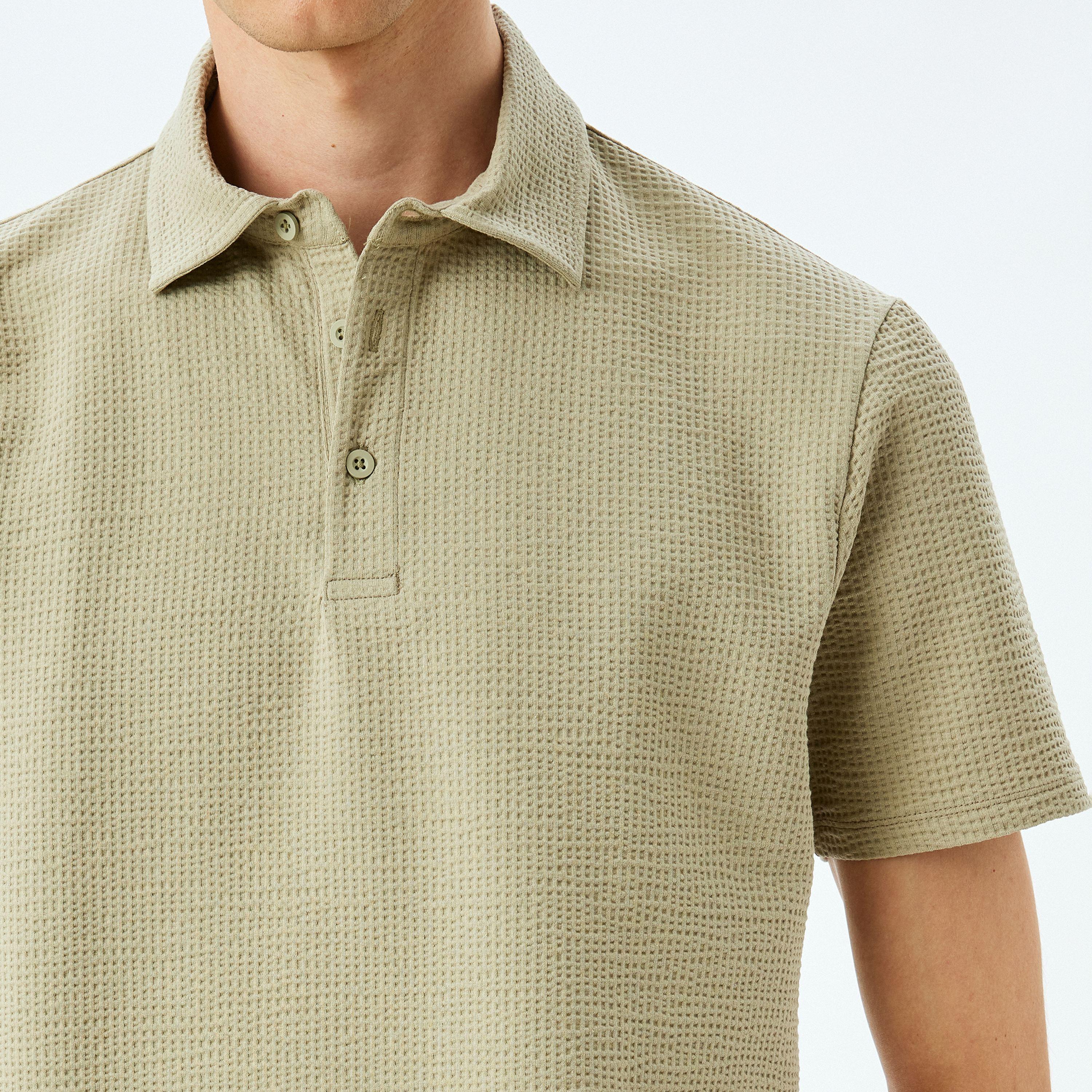 KOTON Plain Collared Short Sleeves Men's Polo T-Shirt-men-clothing-tshirtsandpolos-polos-image-5