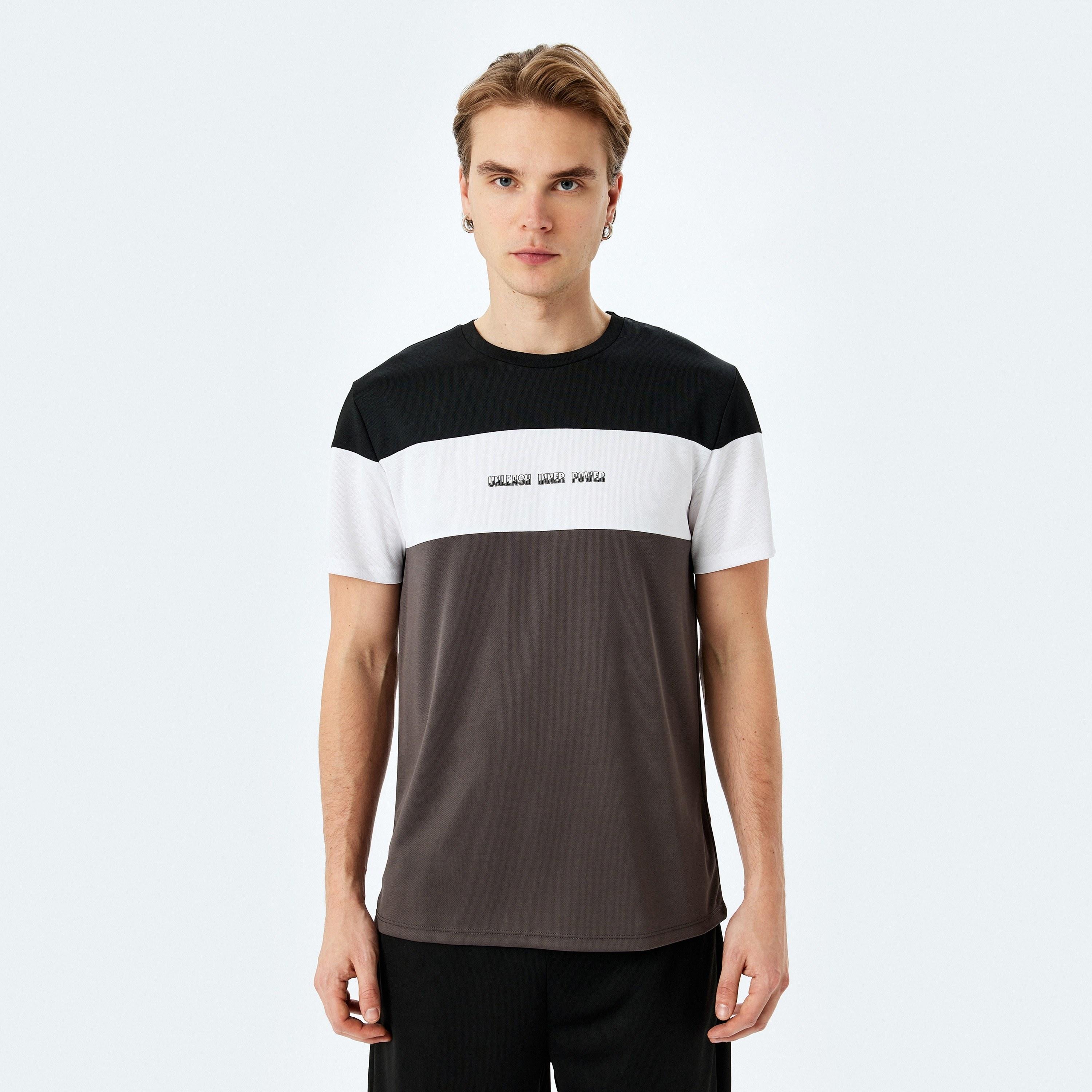 Koton Color Block Crew Neck Short Sleeves Men's T-Shirt-men-clothing-tshirtsandpolos-tshirts-image-1