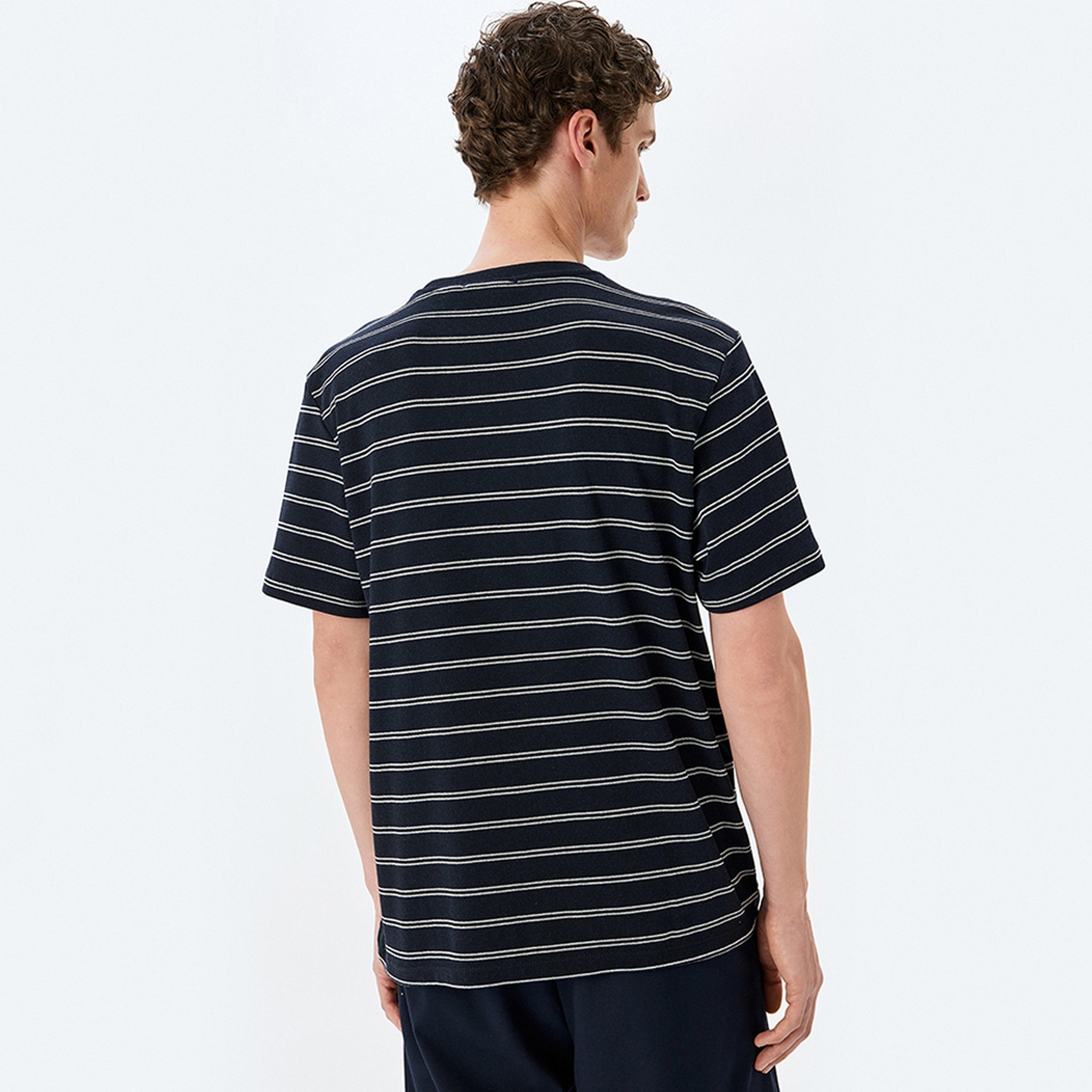 KOTON Striped Crew Neck Short Sleeves Men's T-Shirt-men-clothing-tshirtsandpolos-tshirts-image-4