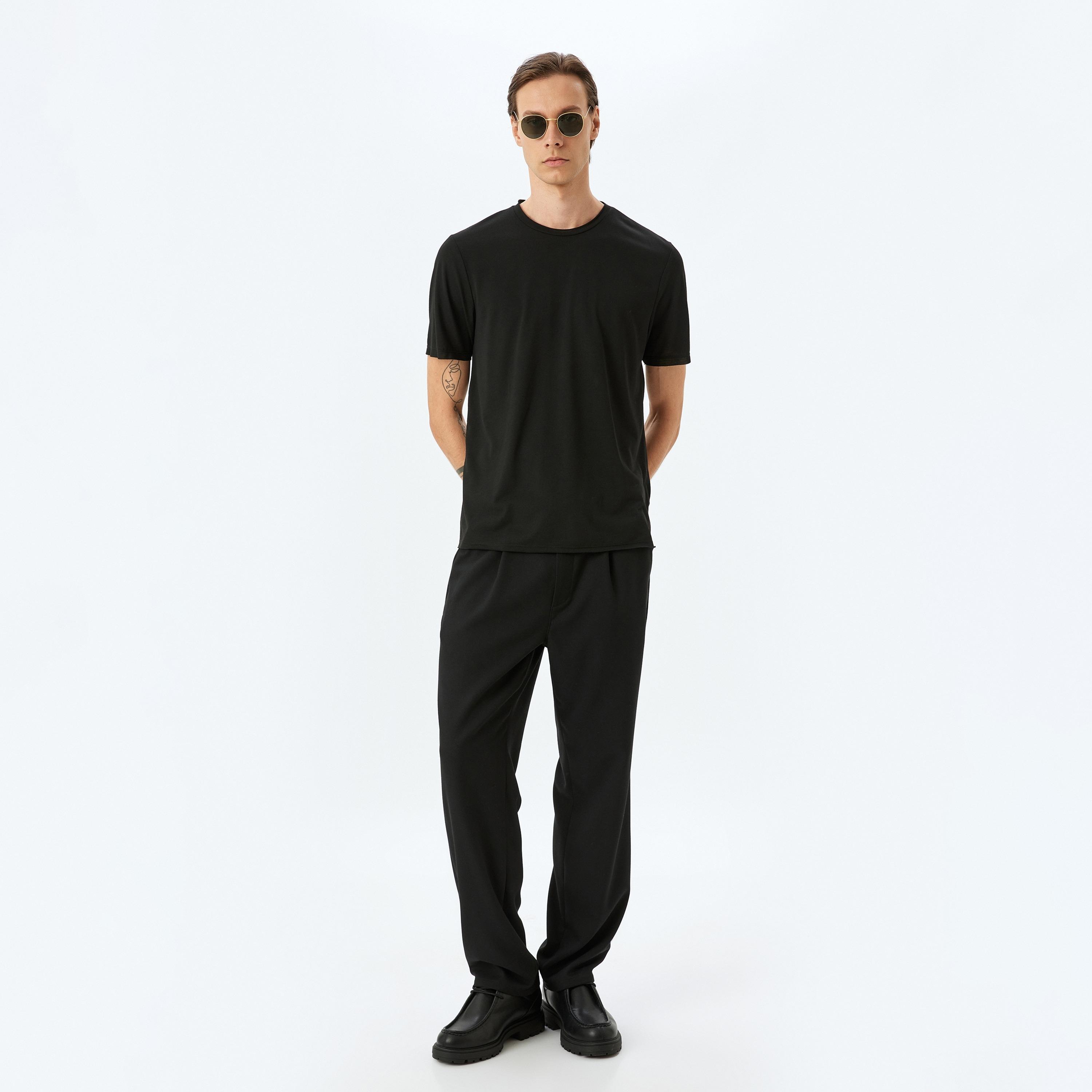 Koton Plain Crew Neck Short Sleeves Men's T-Shirt-men-clothing-tshirtsandpolos-tshirts-image-2