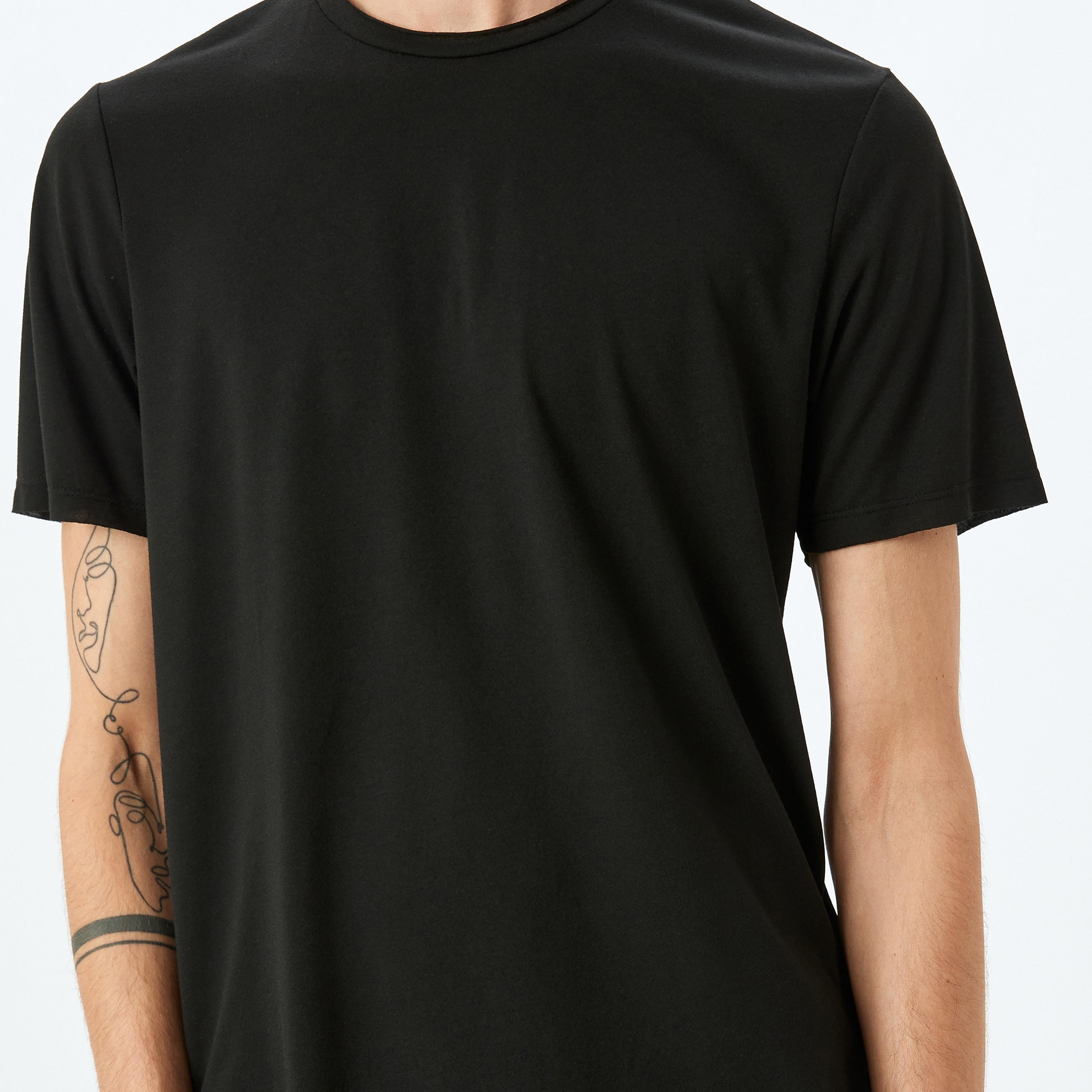Koton Plain Crew Neck Short Sleeves Men's T-Shirt-men-clothing-tshirtsandpolos-tshirts-image-3