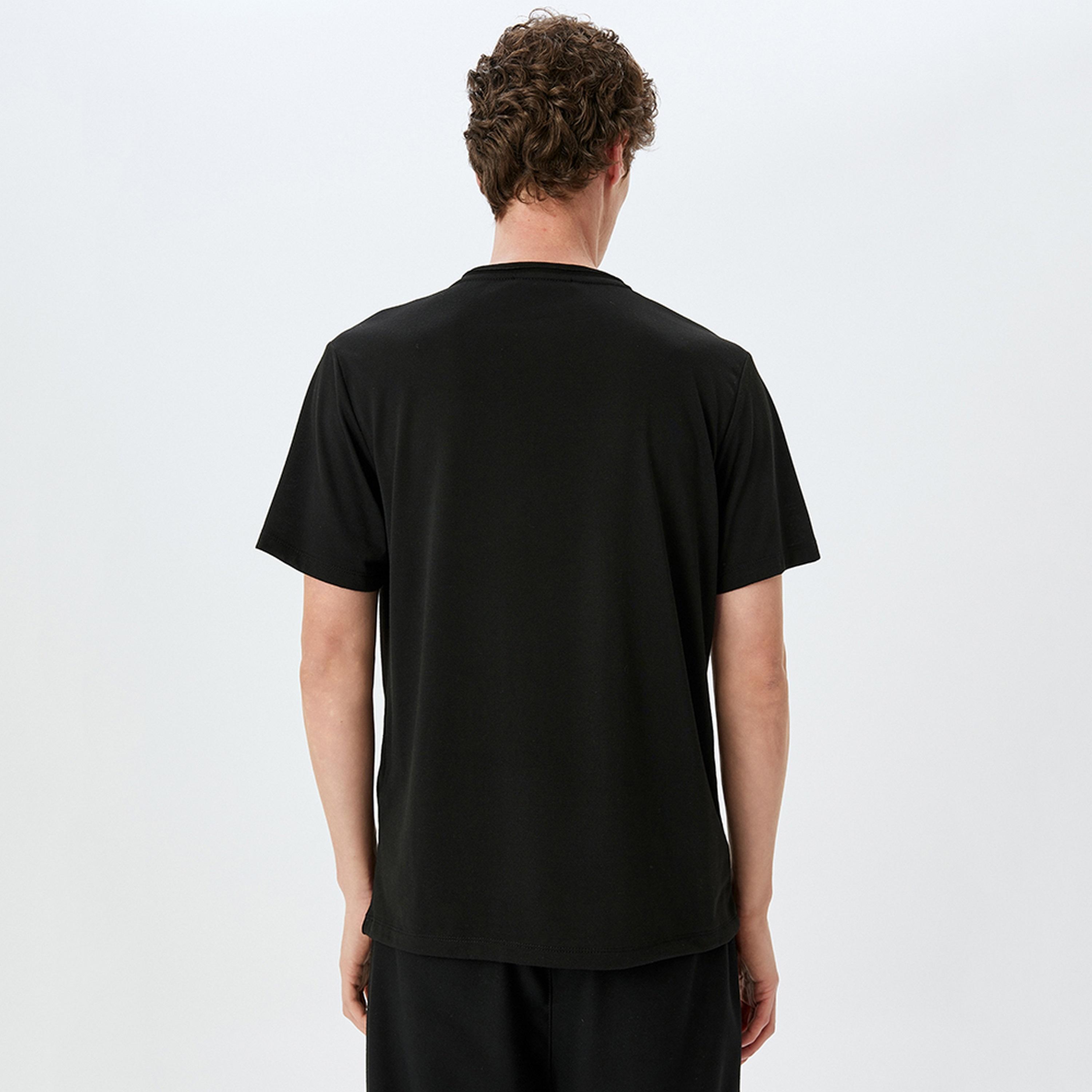 KOTON Plain Crew Neck Short Sleeves Men's T-Shirt-men-clothing-tshirtsandpolos-tshirts-image-4