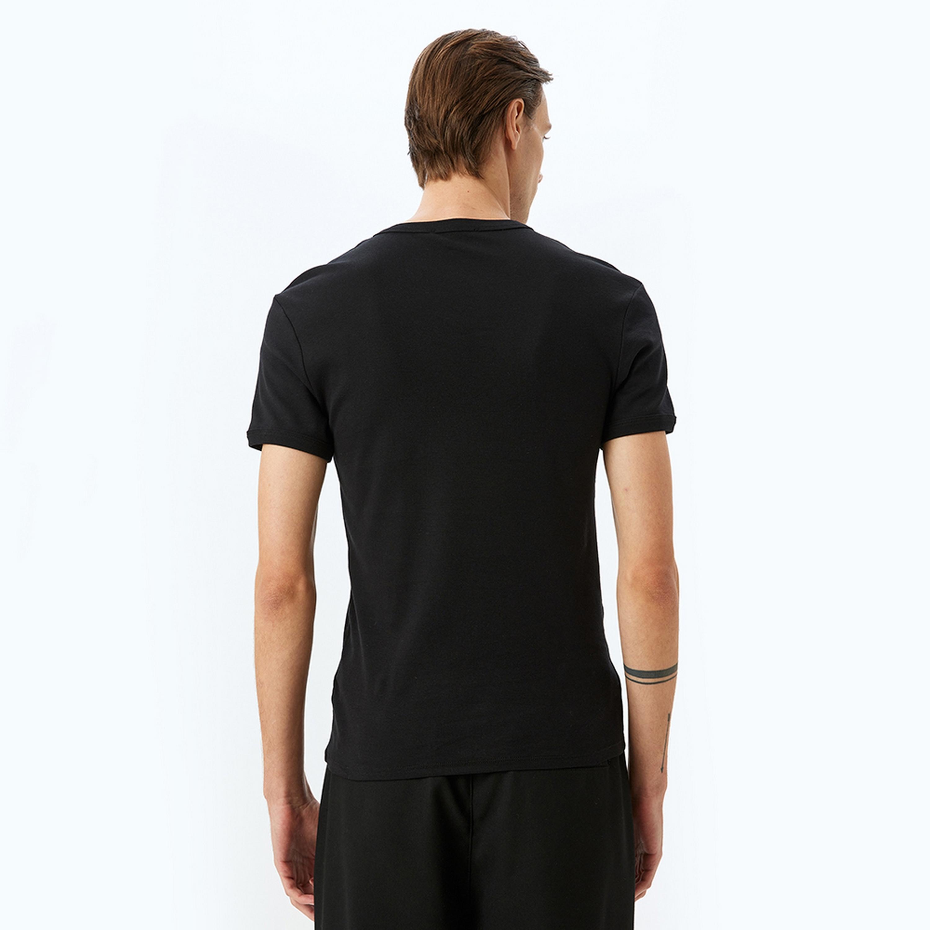 KOTON Plain Crew Neck Short Sleeves Men's T-Shirt-men-clothing-tshirtsandpolos-tshirts-image-4