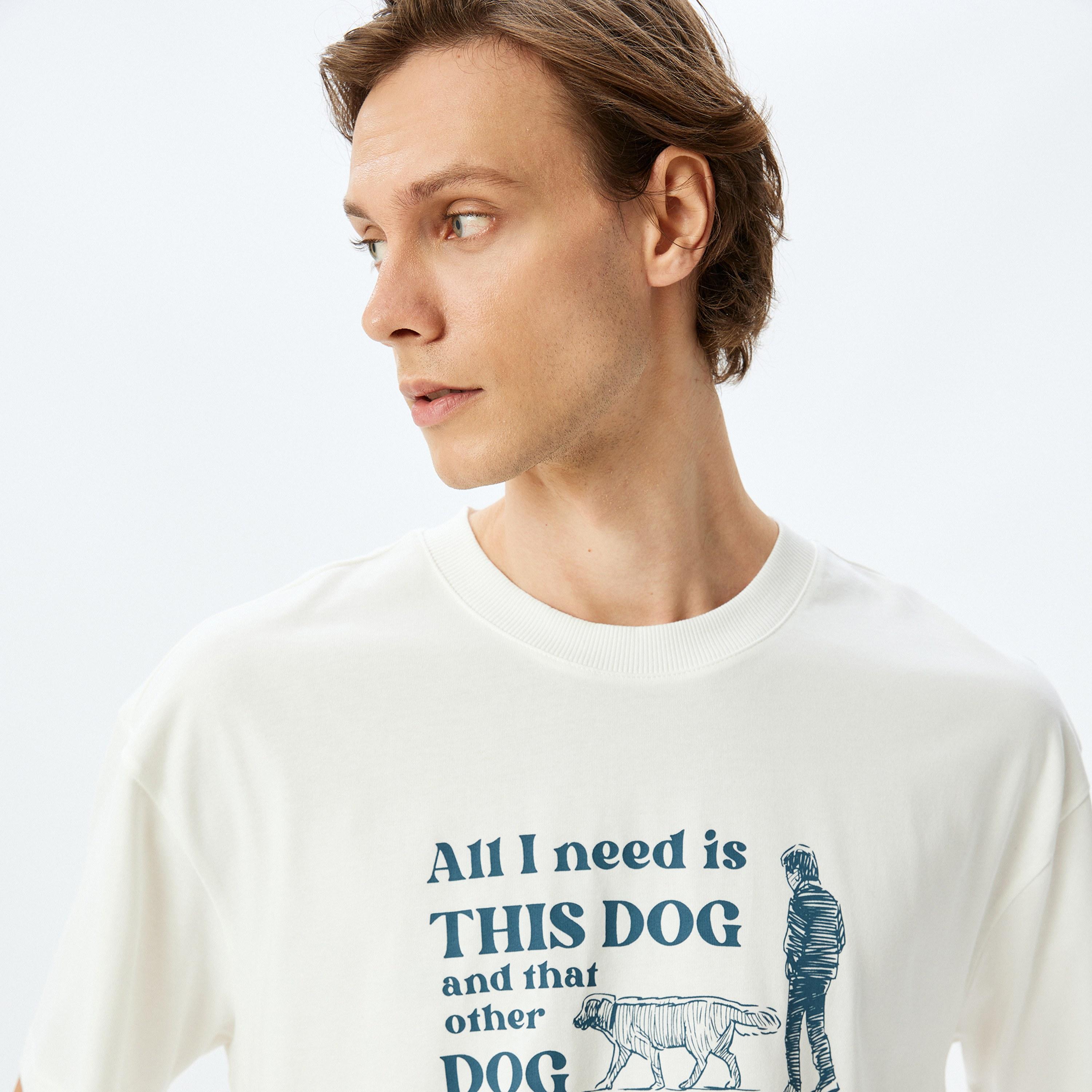 KOTON Graphic Print Crew Neck Short Sleeves Men's T-Shirt-men-clothing-tshirtsandpolos-tshirts-image-3