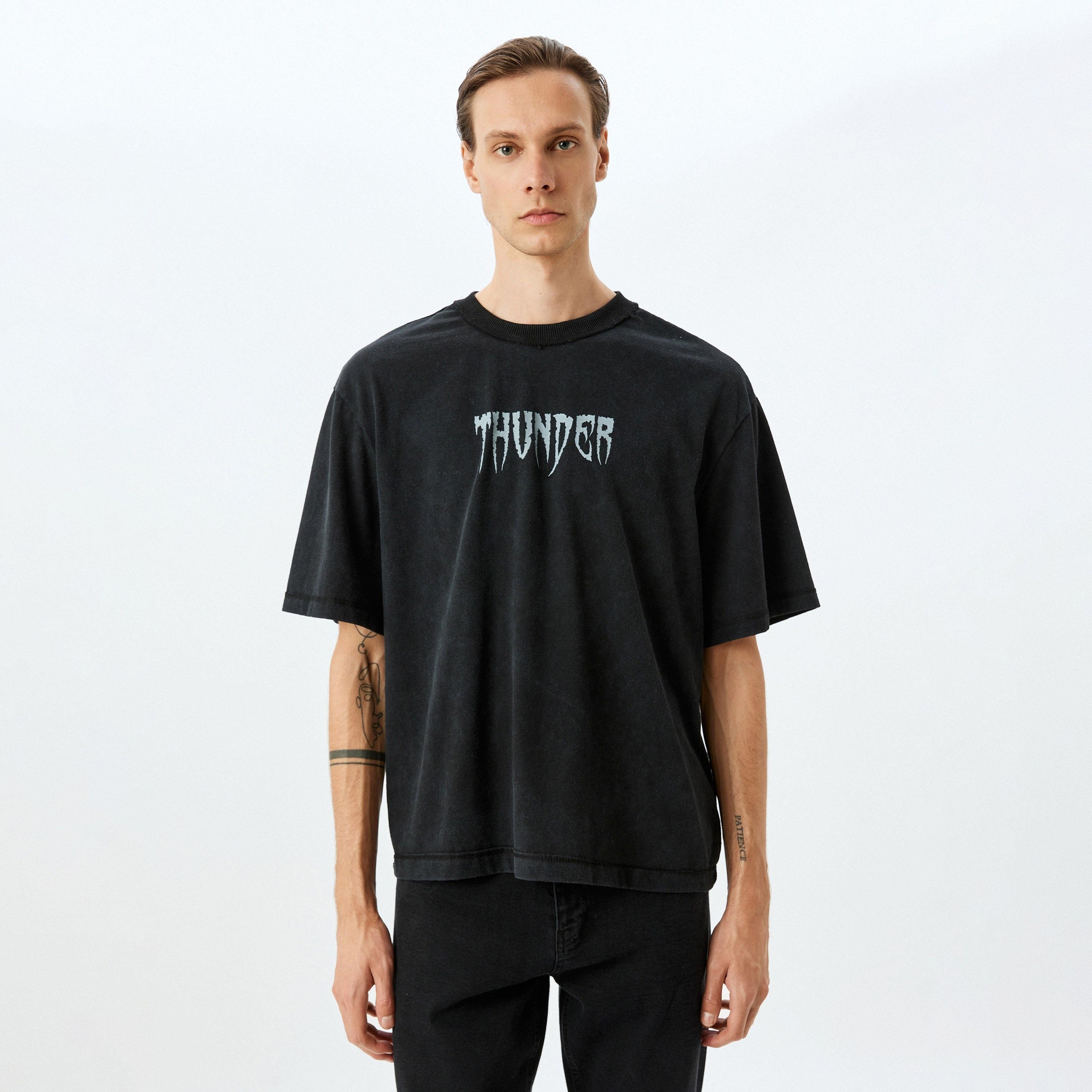 Koton Printed Crew Neck Short Sleeves Men's T-Shirt-men-clothing-tshirtsandpolos-tshirts-image-1