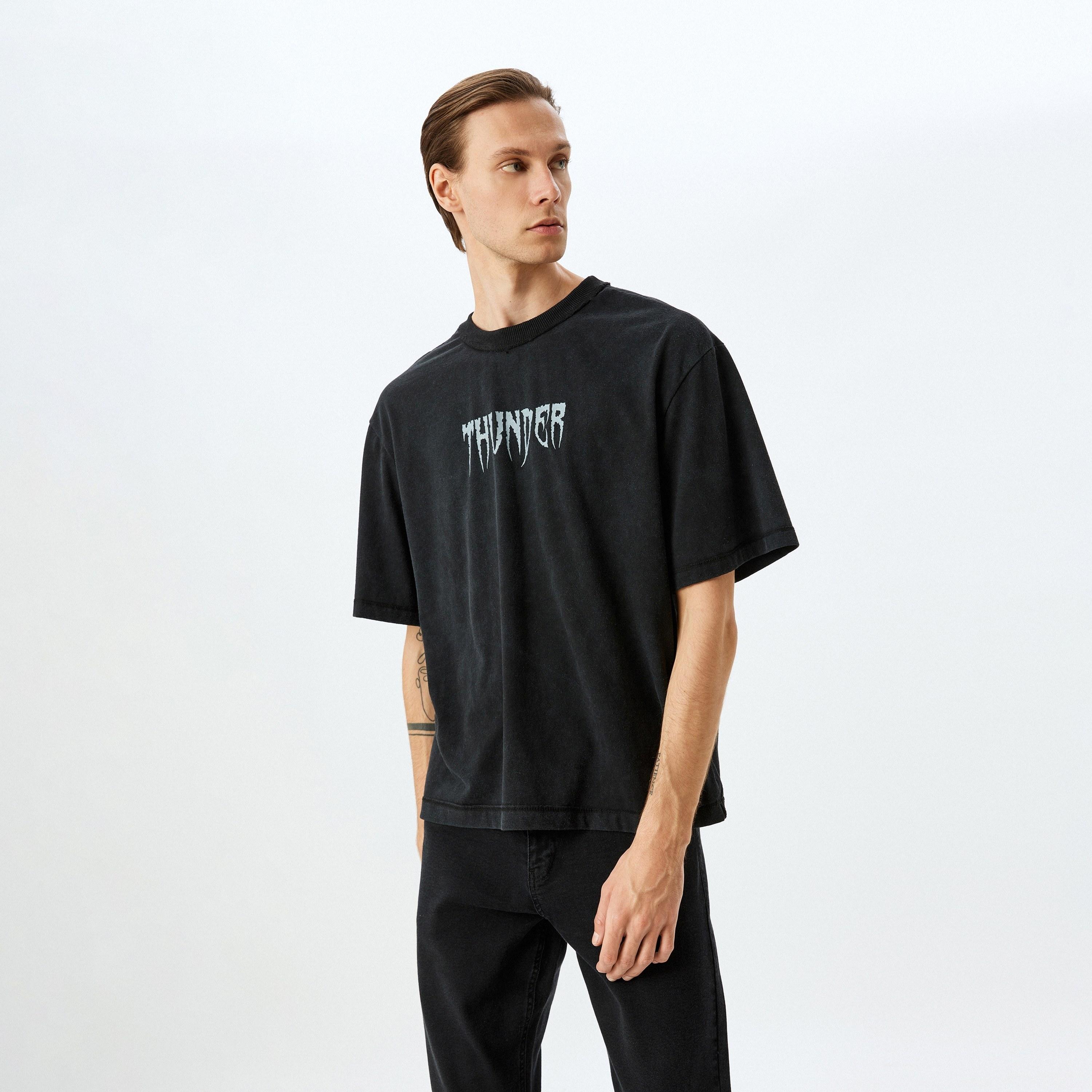 Koton Printed Crew Neck Short Sleeves Men's T-Shirt-men-clothing-tshirtsandpolos-tshirts-image-2