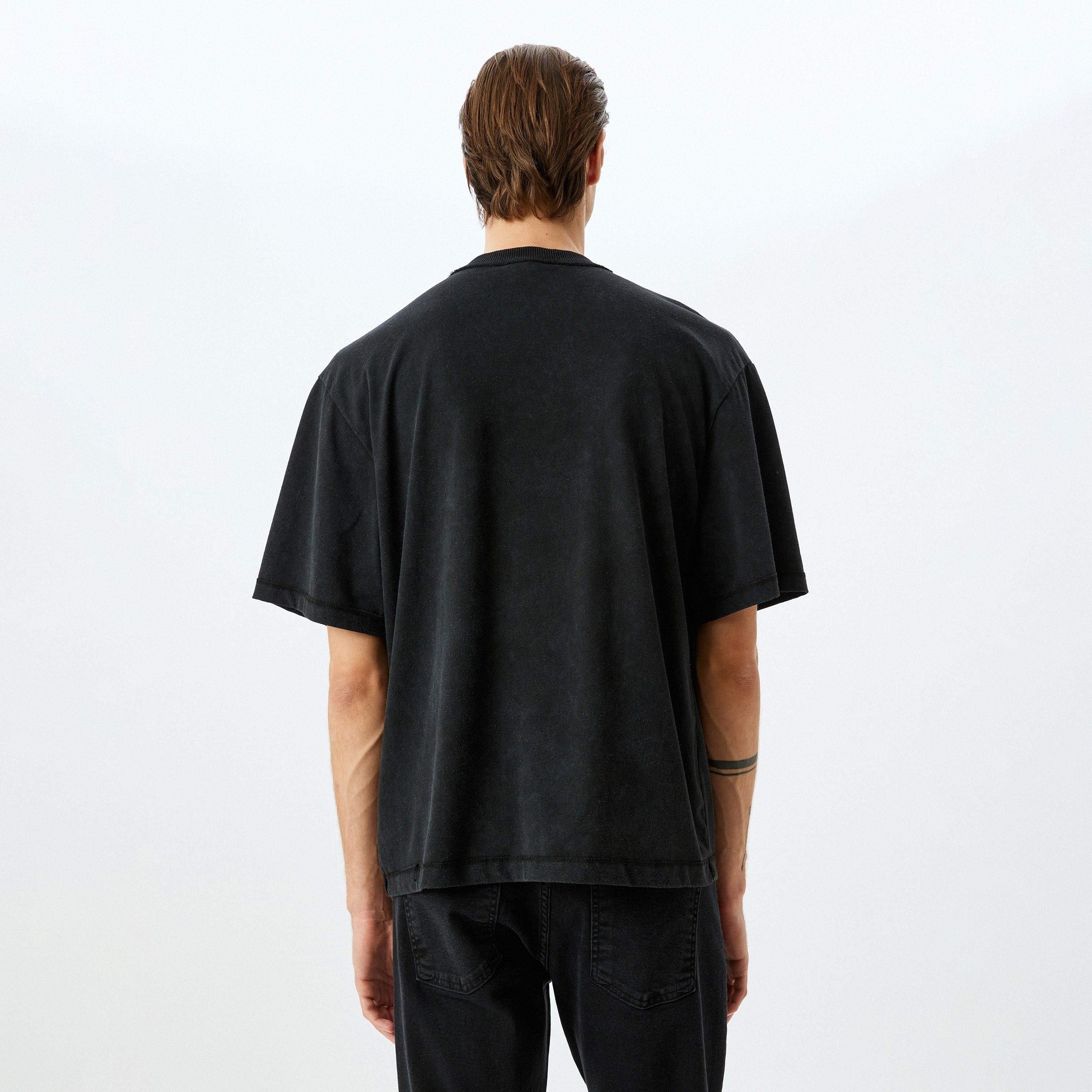 Koton Printed Crew Neck Short Sleeves Men's T-Shirt-men-clothing-tshirtsandpolos-tshirts-image-4