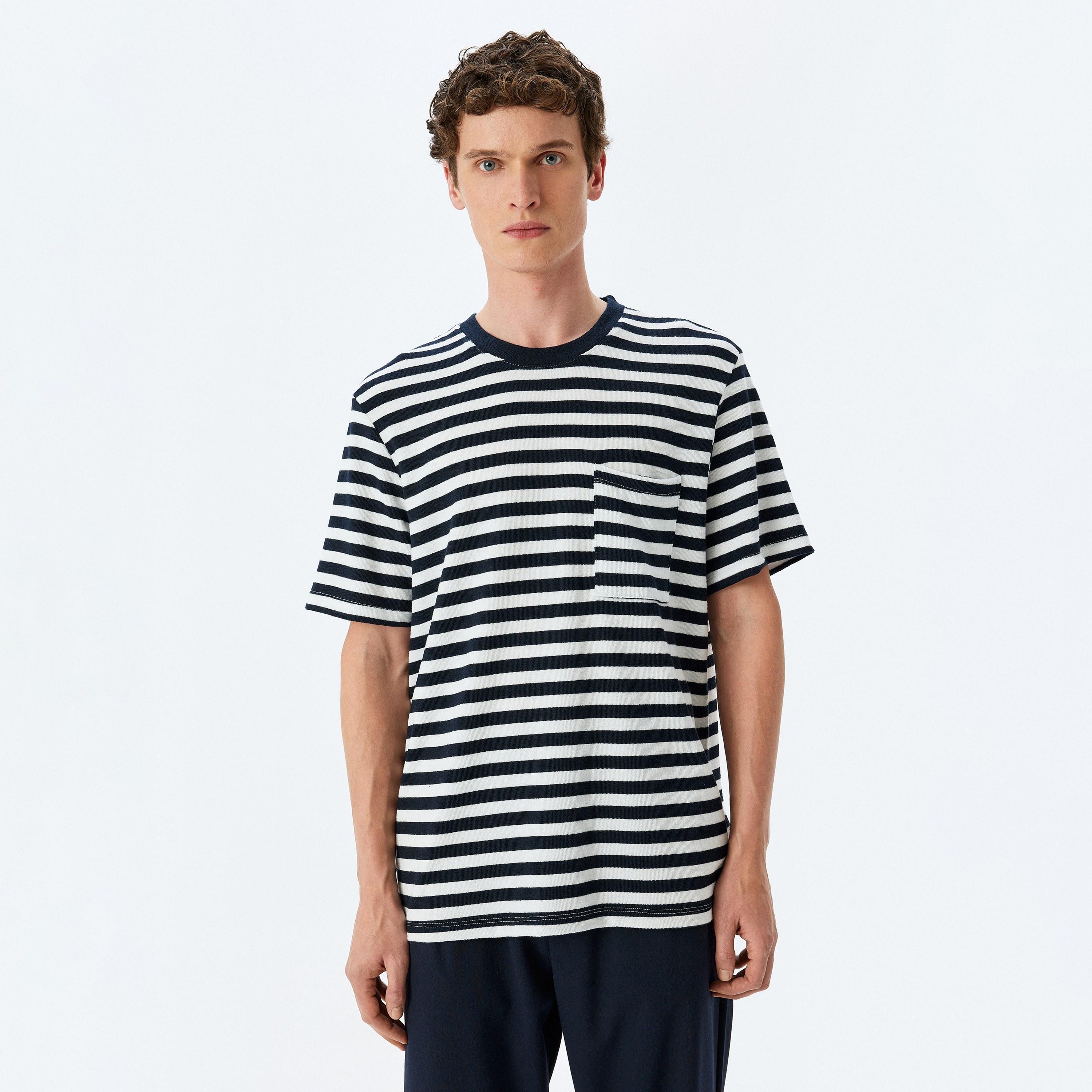 Koton Stripes Crew Neck Short Sleeves Men's T-Shirt-men-clothing-tshirtsandpolos-tshirts-image-1
