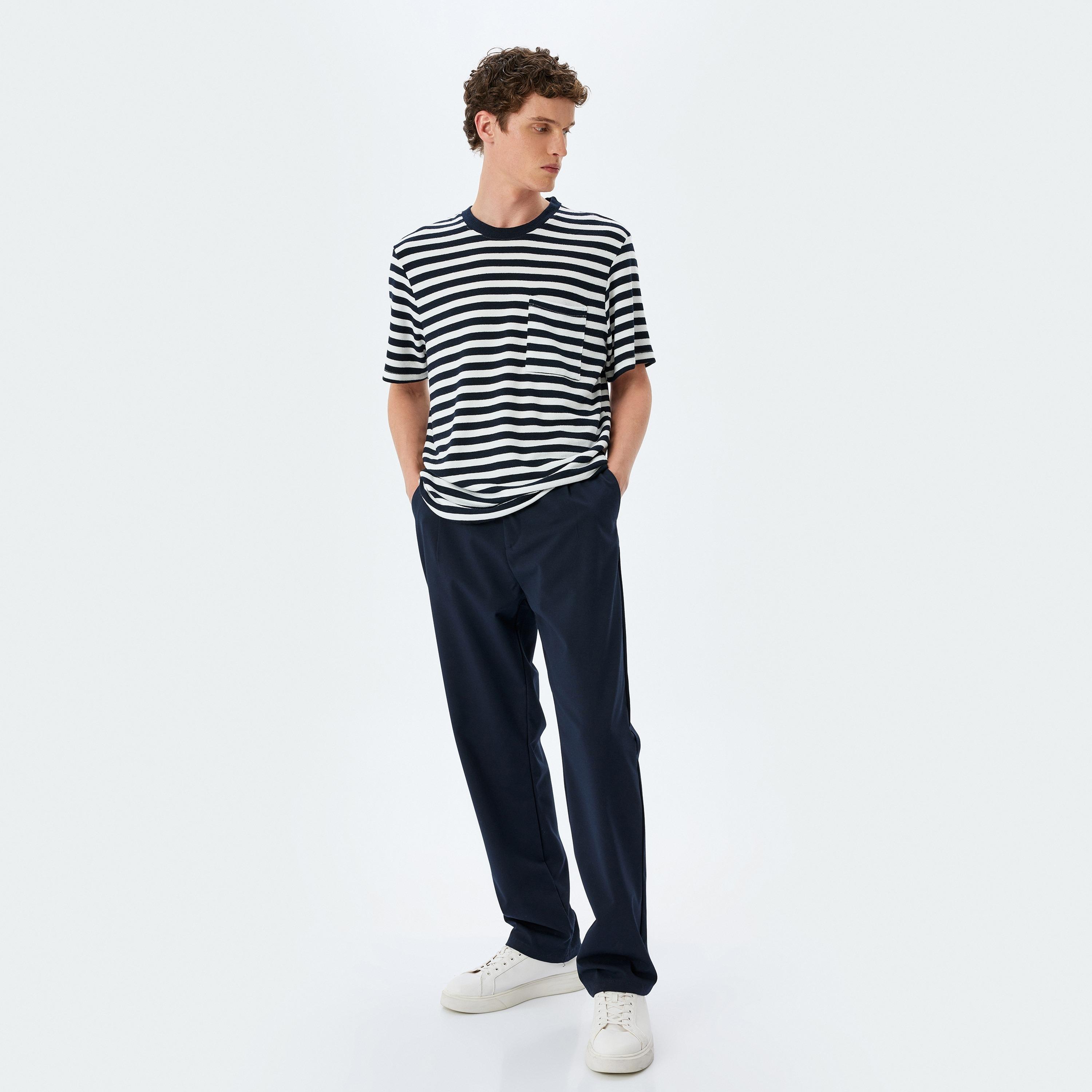 Koton Stripes Crew Neck Short Sleeves Men's T-Shirt-men-clothing-tshirtsandpolos-tshirts-image-2