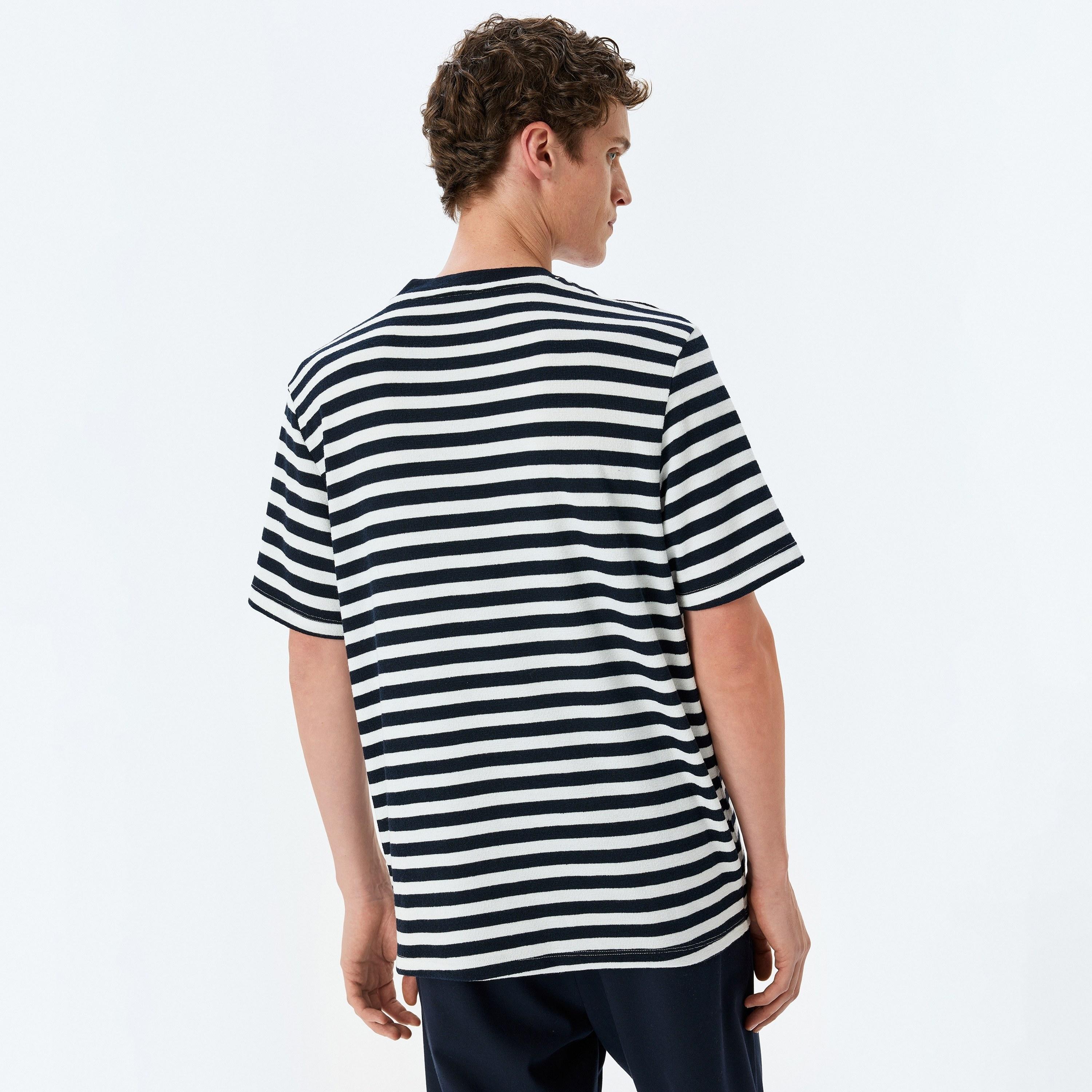 Koton Stripes Crew Neck Short Sleeves Men's T-Shirt-men-clothing-tshirtsandpolos-tshirts-image-4