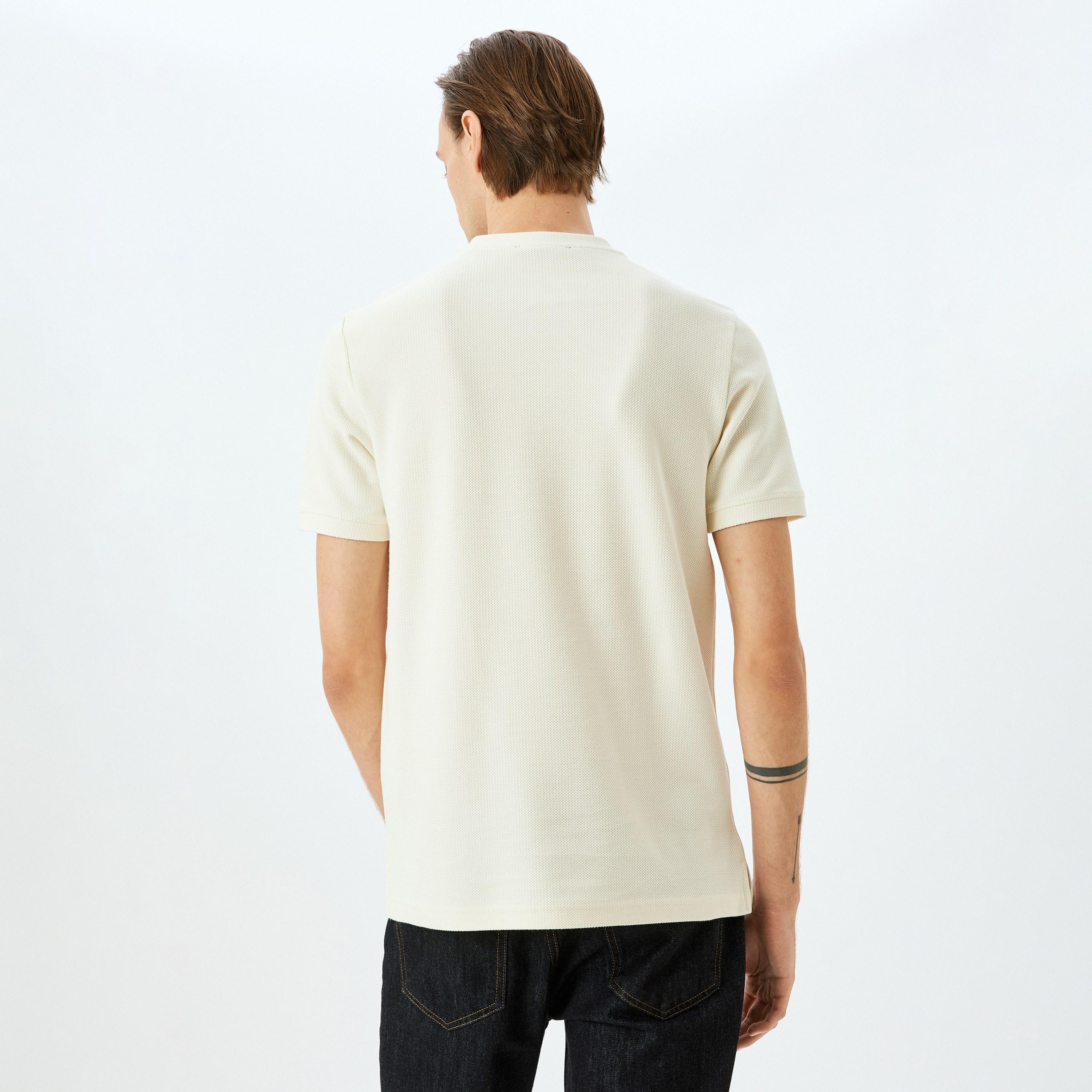 Koton Textured Crew Neck Short Sleeves Men's T-Shirt-men-clothing-tshirtsandpolos-tshirts-image-3