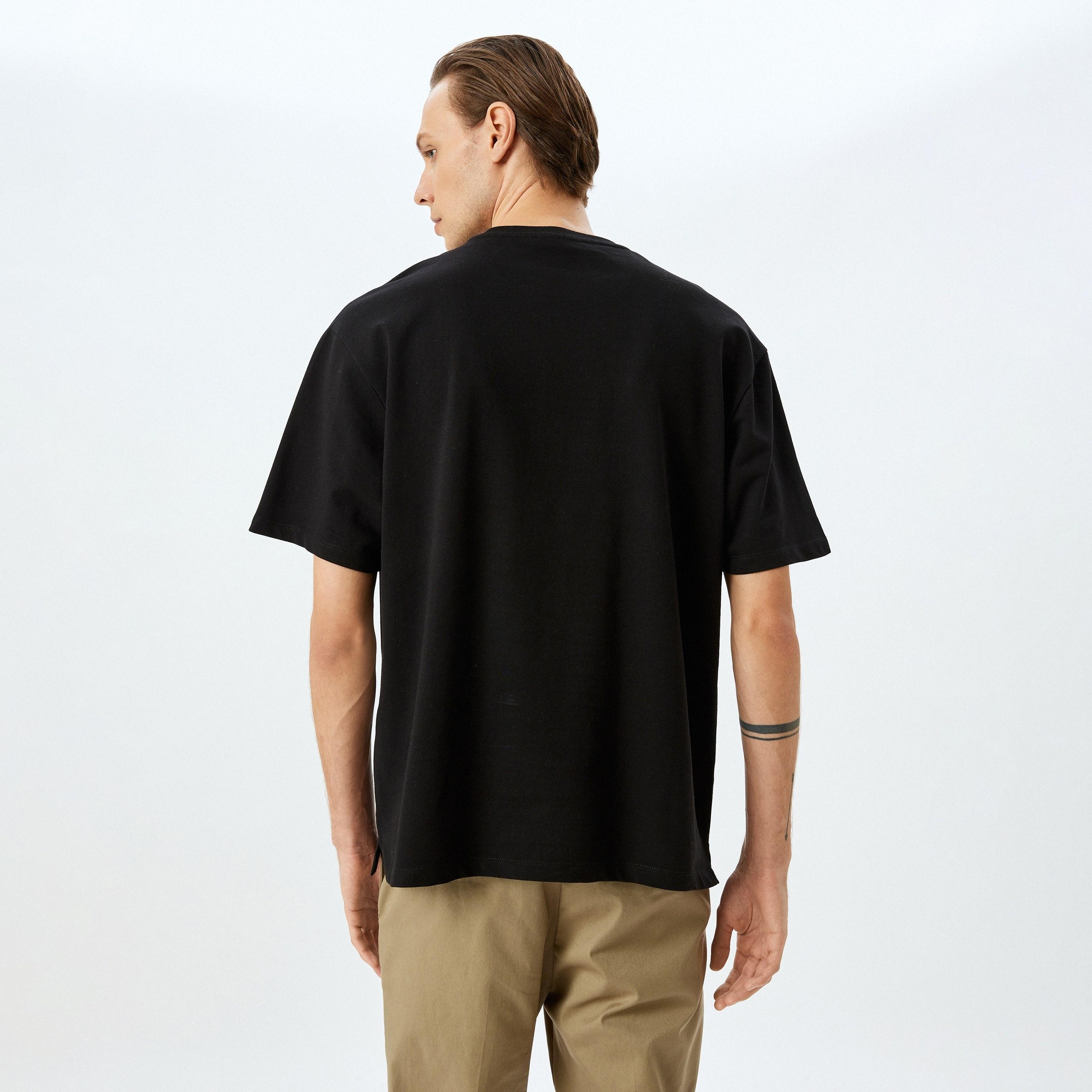 Koton Plain Crew Neck Short Sleeves Men's T-Shirt-men-clothing-tshirtsandpolos-tshirts-image-4