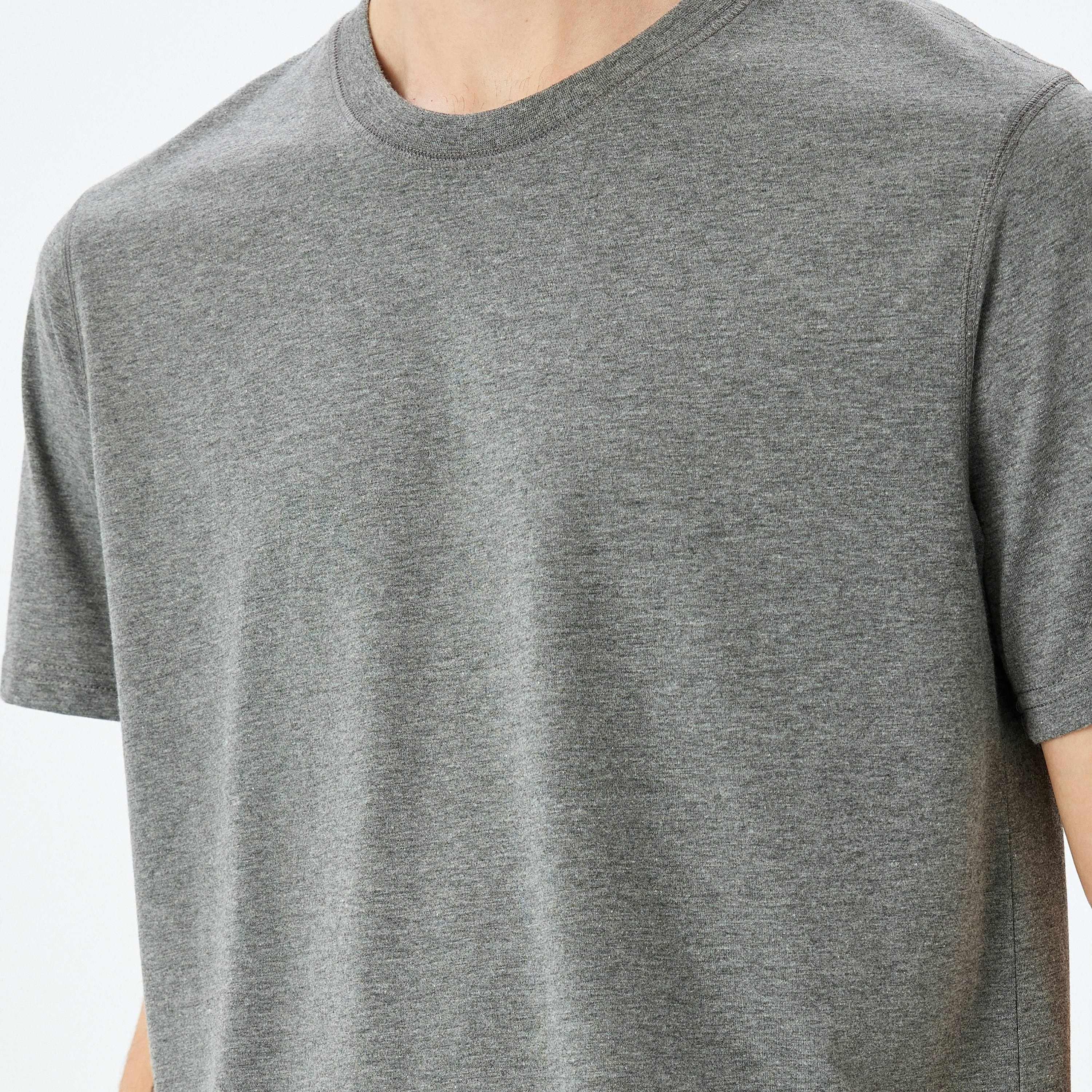 Koton Plain Crew Neck Short Sleeves Men's T-Shirt-men-clothing-tshirtsandpolos-tshirts-image-4