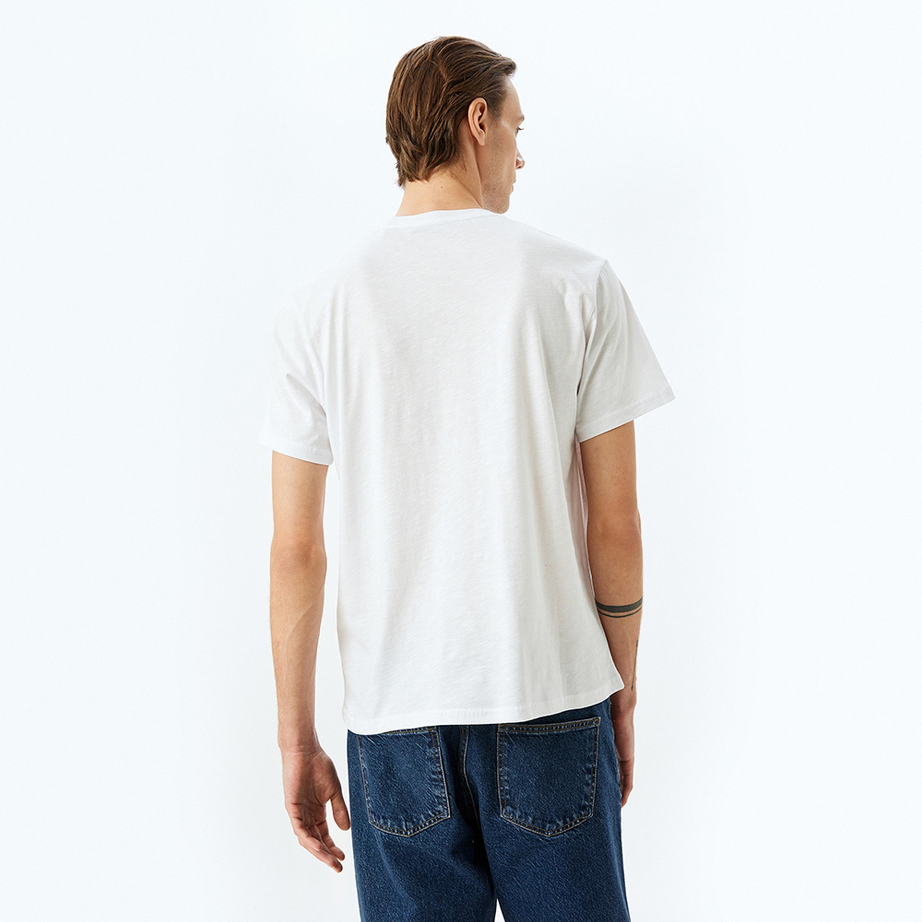 KOTON Heather Crew Neck Short Sleeves Men's T-Shirt-men-clothing-tshirtsandpolos-tshirts-image-4