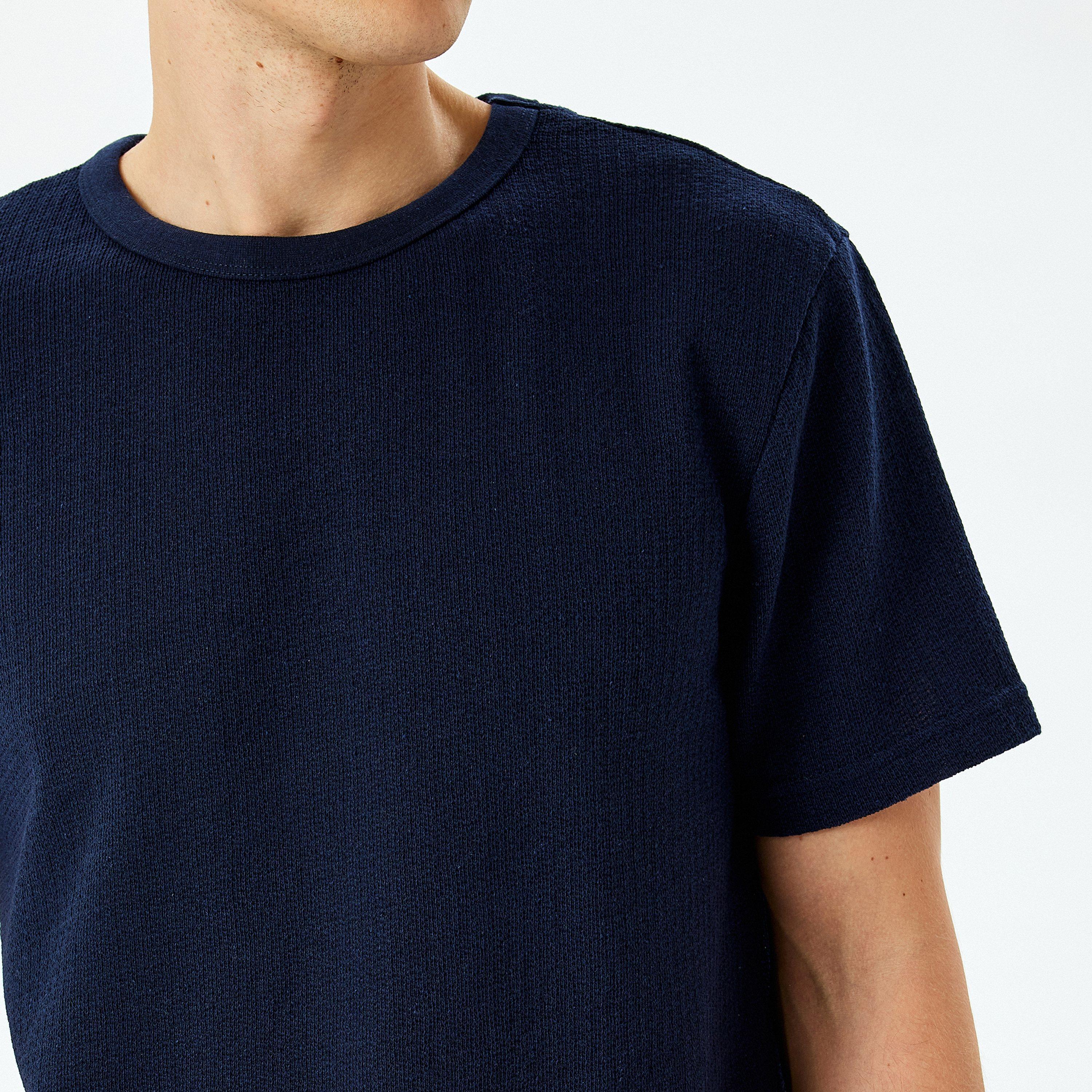 KOTON Textured Crew Neck Short Sleeves Men's T-Shirt-men-clothing-tshirtsandpolos-tshirts-image-5