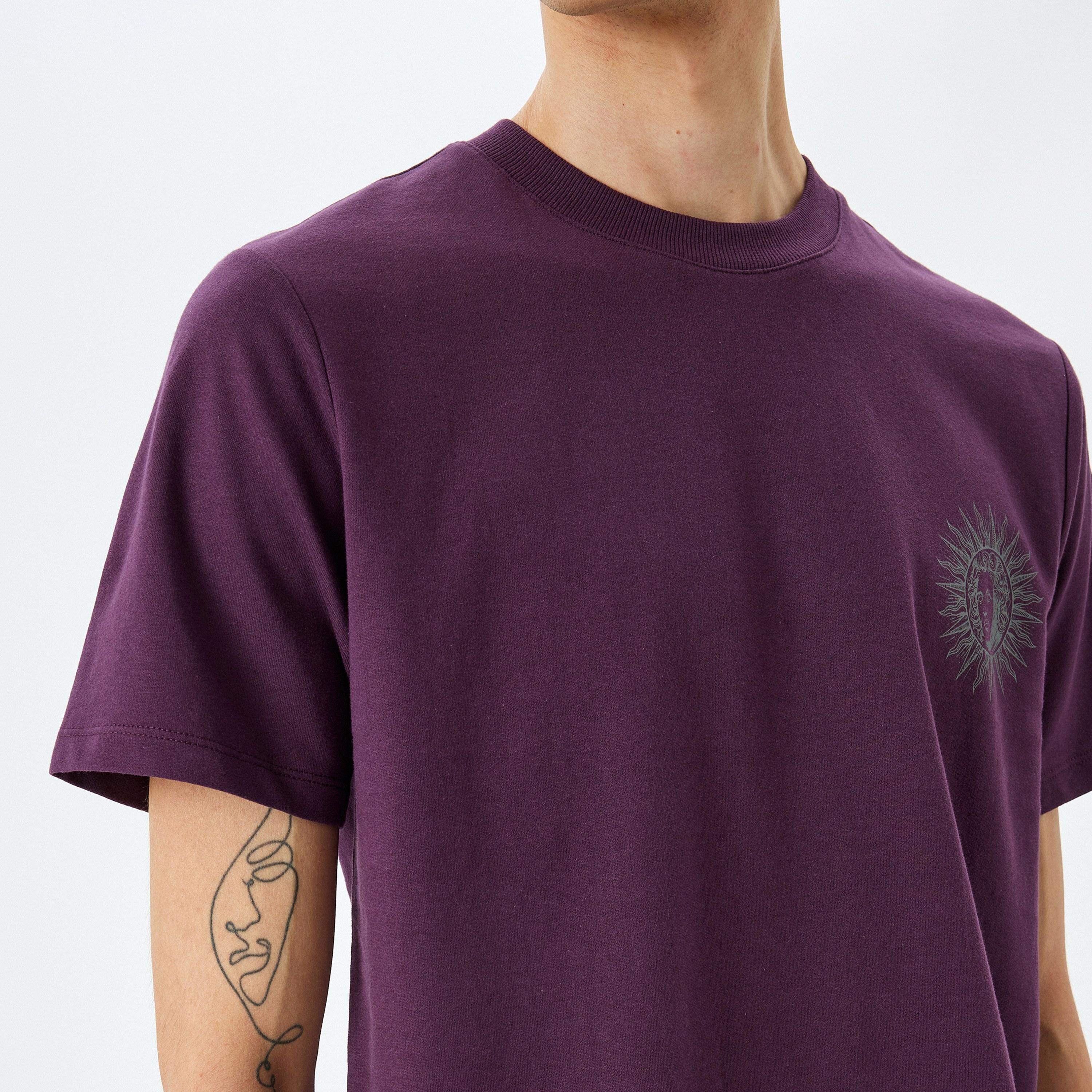 KOTON Sun Print Crew Neck Short Sleeves Men's T-Shirt-men-clothing-tshirtsandpolos-tshirts-image-3