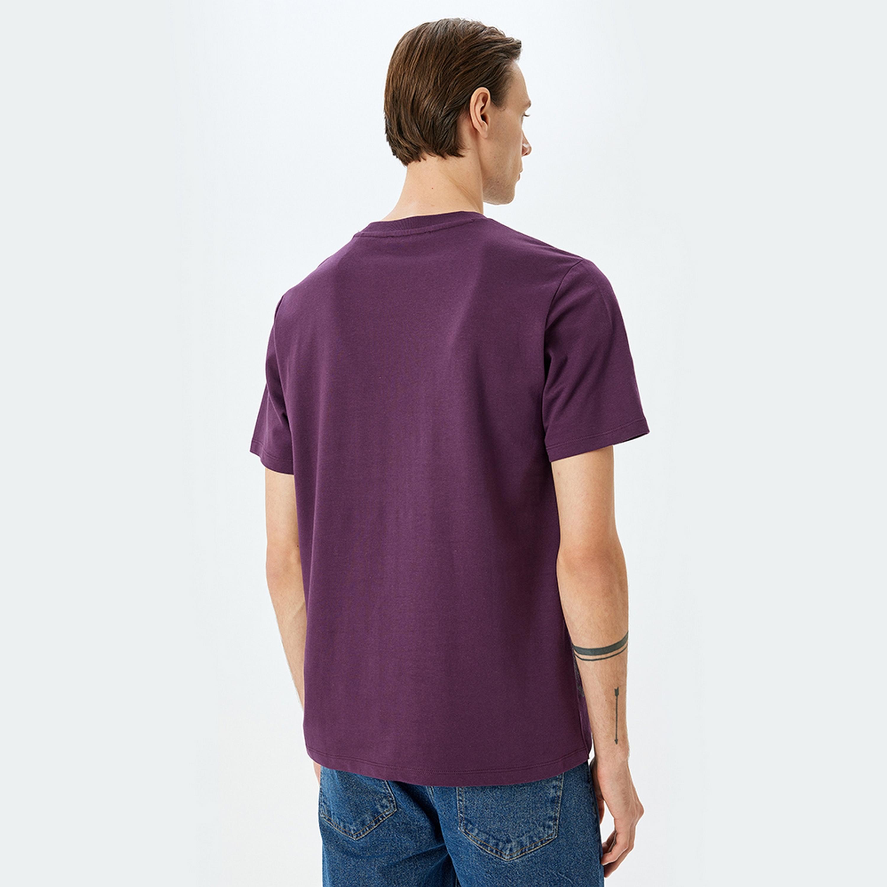KOTON Sun Print Crew Neck Short Sleeves Men's T-Shirt-men-clothing-tshirtsandpolos-tshirts-image-4