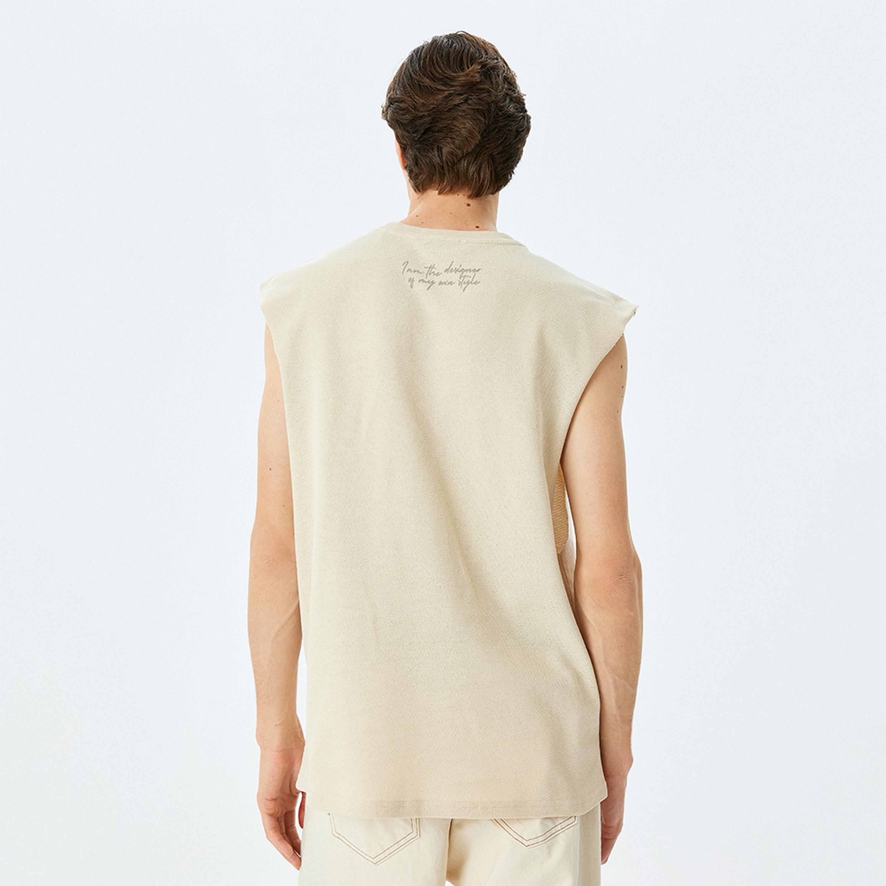 KOTON Plain Crew Neck Sleeveless Men's T-Shirt-men-clothing-tshirtsandpolos-tshirts-image-4