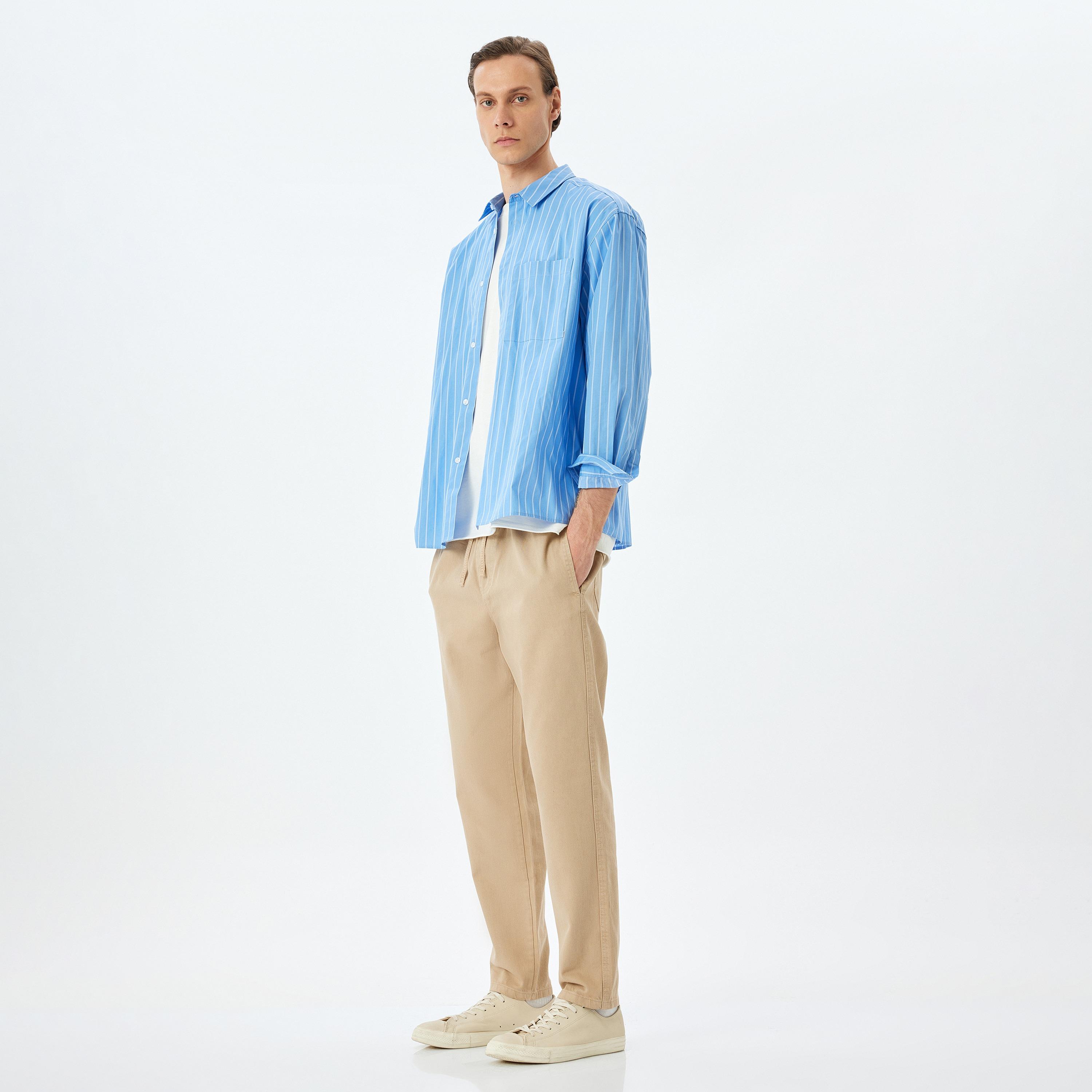 Koton Regular Fit Mid-Rise Drawstring Men's Trousers-men-clothing-bottoms-joggers-image-2