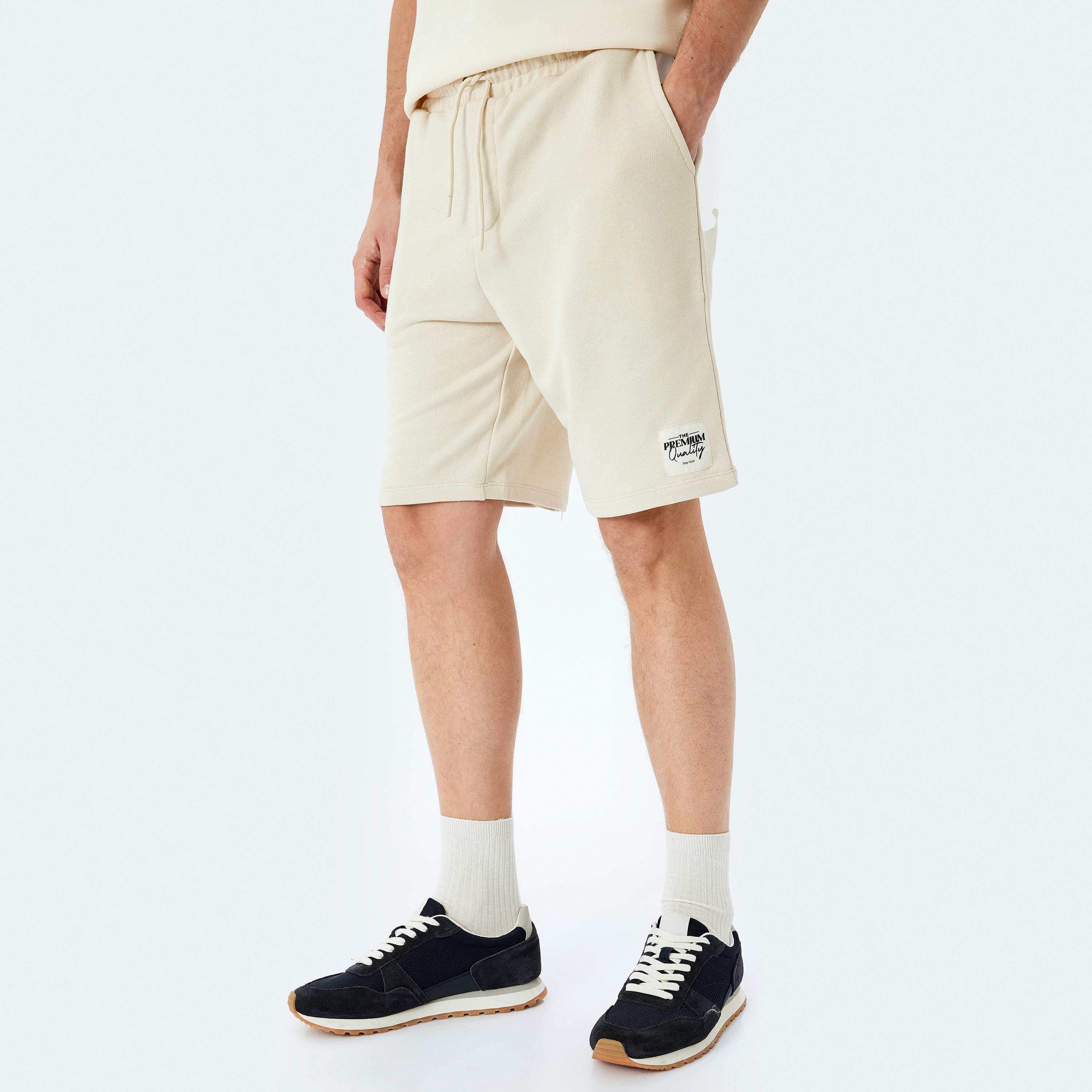 Koton Regular Fit Mid-Rise Drawstring Men's Shorts-men-clothing-bottoms-shorts-image-2